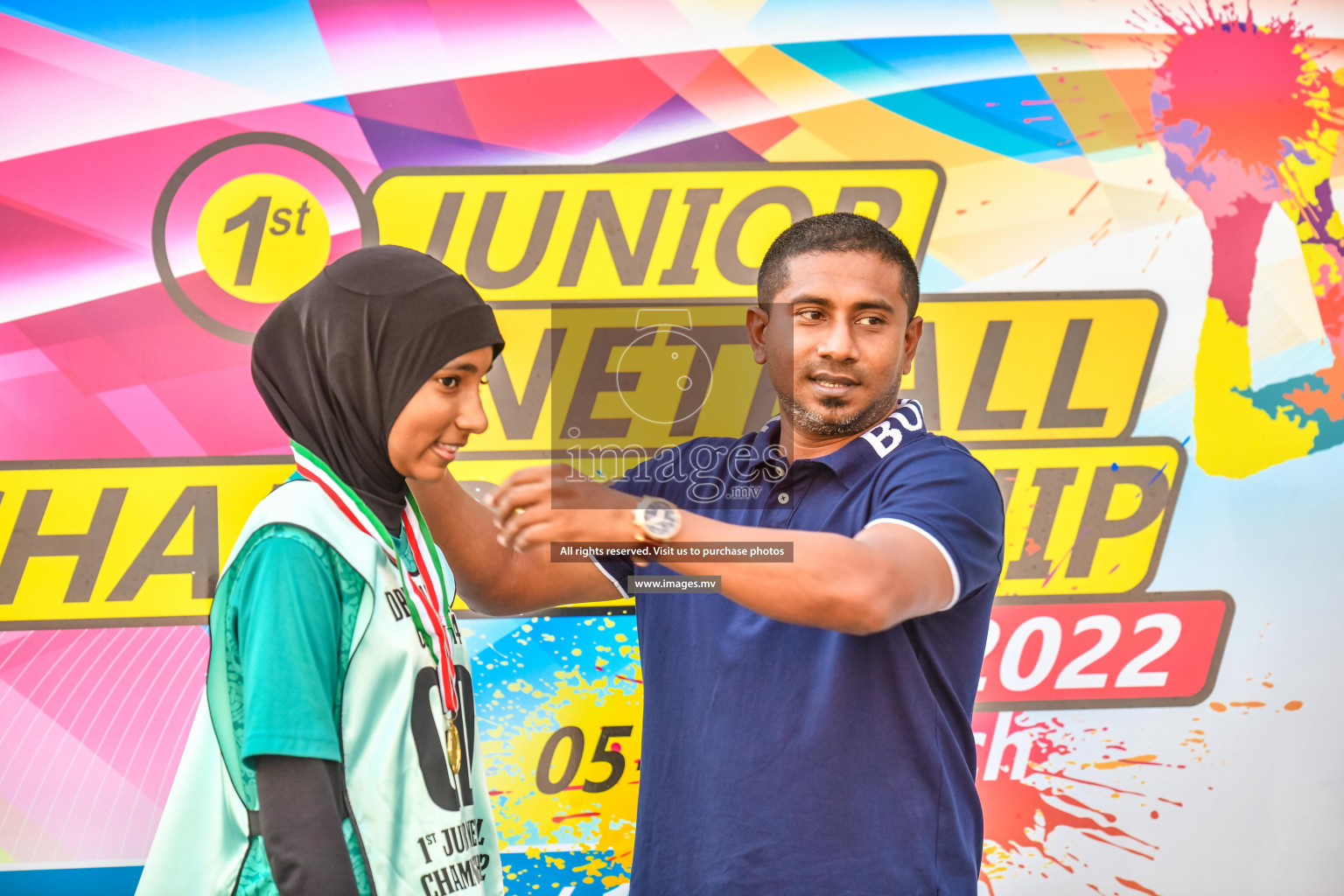 Final of Junior Netball Championship 2022 held in Male', Maldives on 19th March 2022. Photos by Nausham Waheed