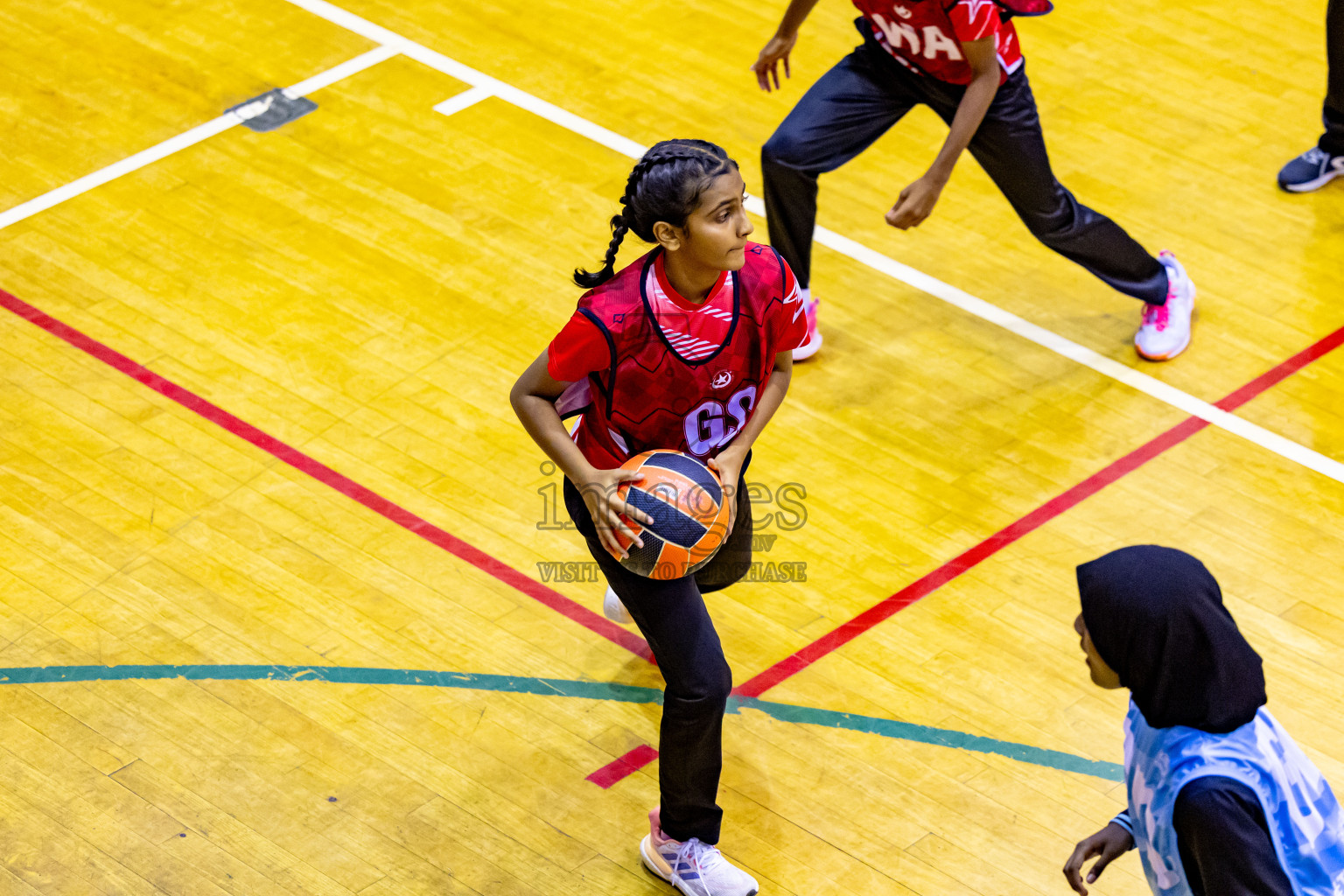 Day 10 of 25th Inter-School Netball Tournament was held in Social Center at Male', Maldives on Tuesday, 20th August 2024. Photos: Nausham Waheed / images.mv