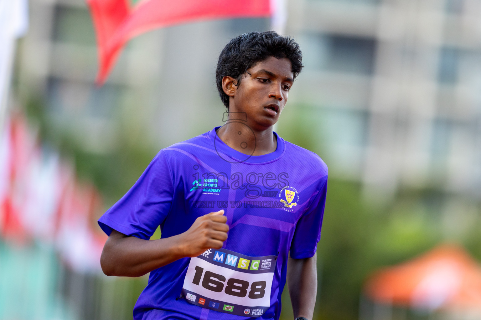 Day 2 of MWSC Interschool Athletics Championships 2024 held in Hulhumale Running Track, Hulhumale, Maldives on Sunday, 10th November 2024. Photos by: Ismail Thoriq / Images.mv