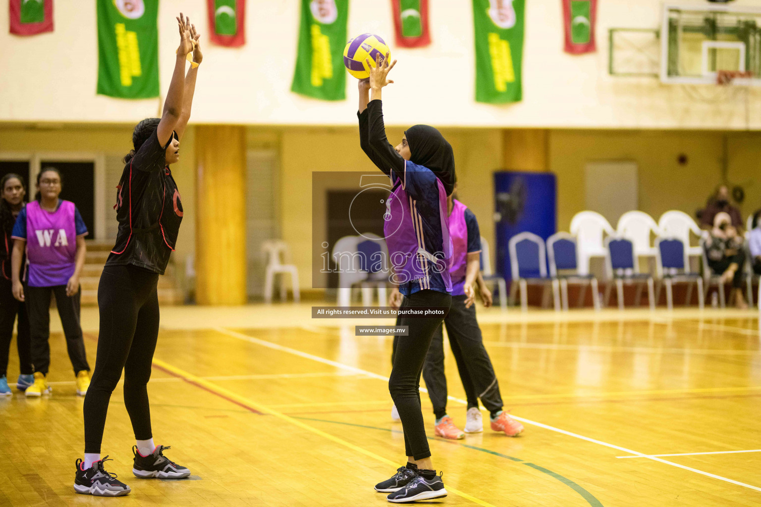 Kulhudhuffushi Youth & R.C vs Shining Star Sports Club in the Semi Finals of Milo National Netball Tournament 2021 held on 3 December 2021 in Male', Maldives, photos by Maanish