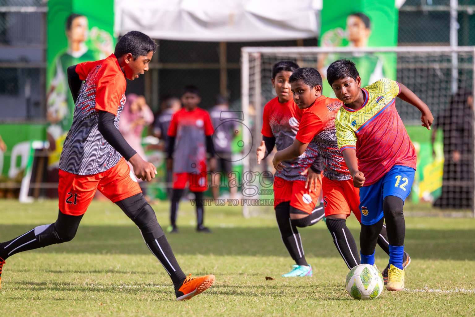 Day 1 of MILO Academy Championship 2024 - U12 was held at Henveiru Grounds in Male', Maldives on Thursday, 4th July 2024. 
Photos: Ismail Thoriq / images.mv