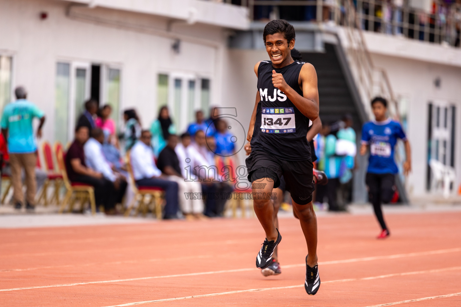 Day 6 of MWSC Interschool Athletics Championships 2024 held in Hulhumale Running Track, Hulhumale, Maldives on Thursday, 14th November 2024. Photos by: Ismail Thoriq / Images.mv