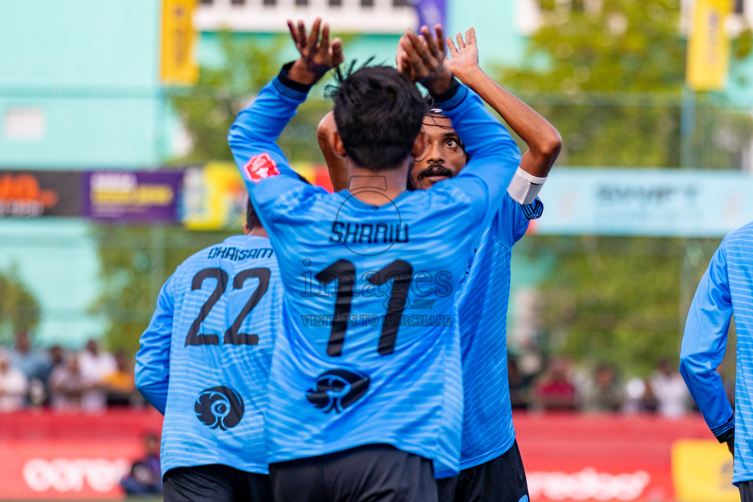 GDh. Gadhdhoo  VS  GDh. Hoandedhdhoo in Day 12 of Golden Futsal Challenge 2024 was held on Friday, 26th January 2024, in Hulhumale', Maldives 
Photos: Hassan Simah / images.mv