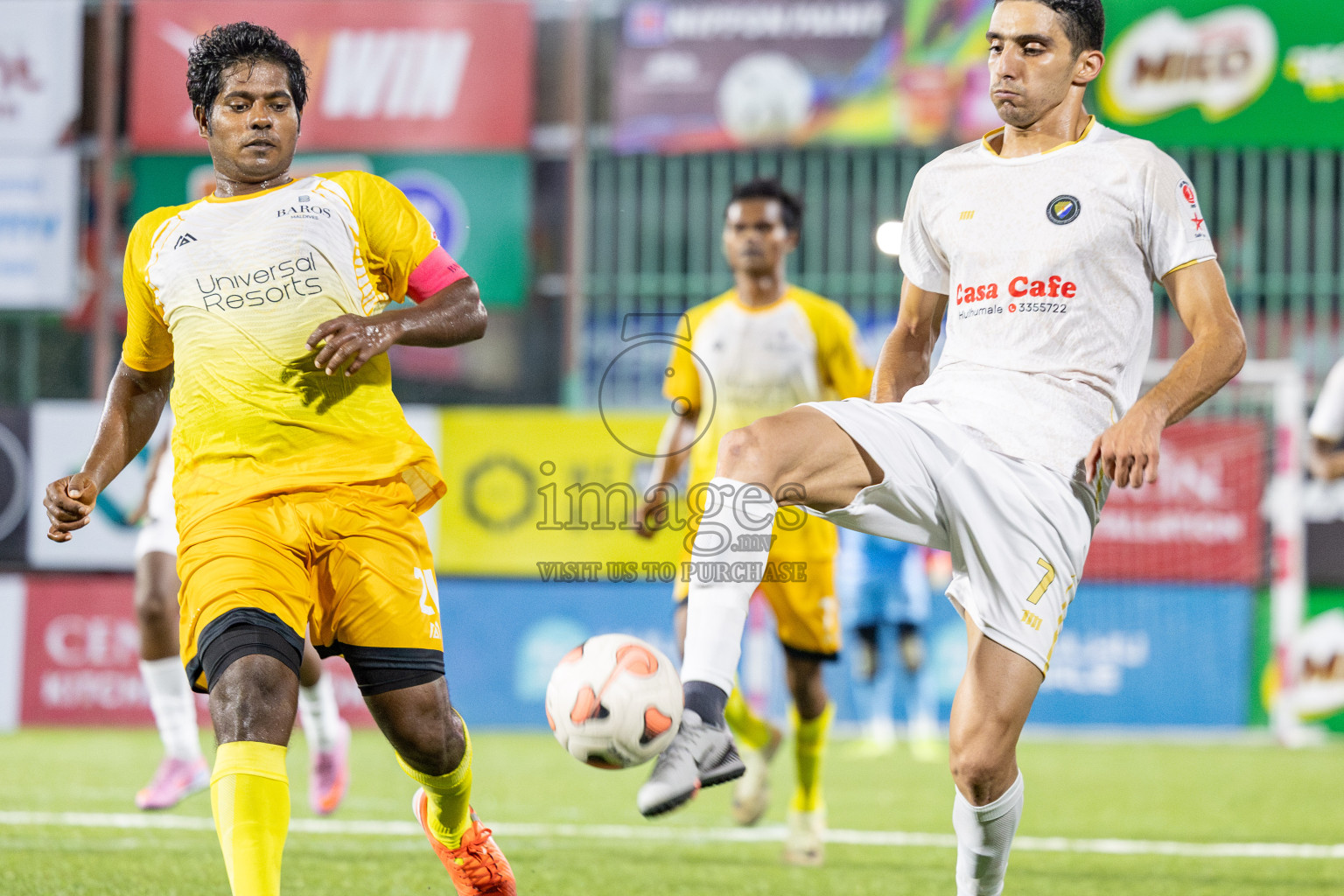 DSC vs Baros Maldives in Day 7 of Club Maldives Cup 2025 was held in Rehendhi Futsal Ground, Hulhumale', Maldives on Tuesday, 7 October 2025. 
Photos: Hassan Simah / images.mv