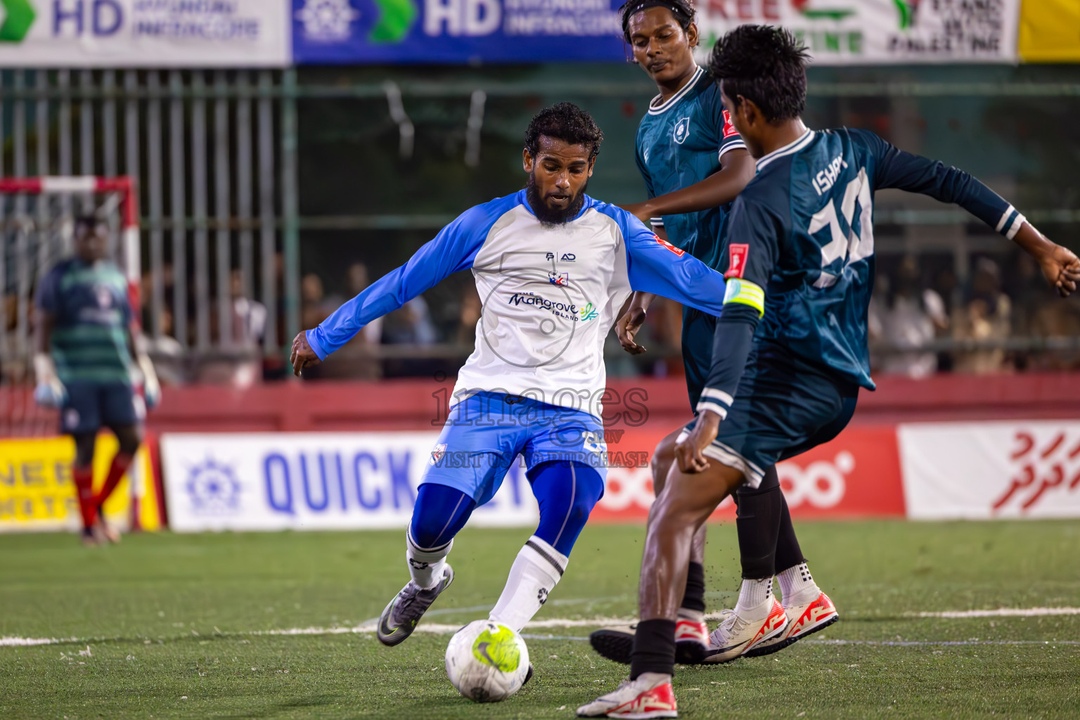 N Kendhikulhudhoo vs R Dhuvaafaru in Zone Round on Day 30 of Golden Futsal Challenge 2024, held on Tuesday , 14th February 2024 in Hulhumale', Maldives
Photos: Ismail Thoriq / images.mv