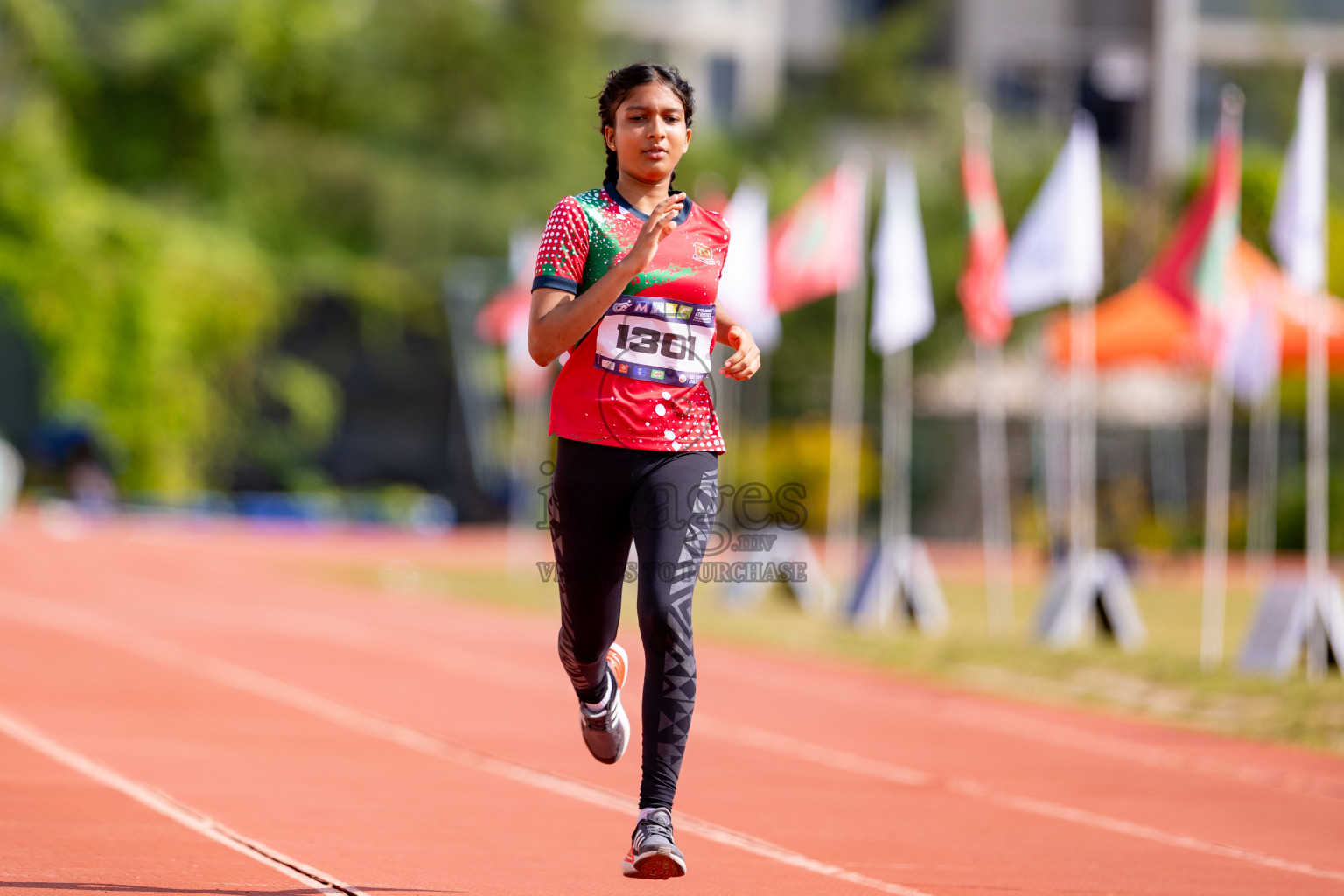 Day 3 of MWSC Interschool Athletics Championships 2024 held in Hulhumale Running Track, Hulhumale, Maldives on Monday, 11th November 2024. 
Photos by: Hassan Simah / Images.mv