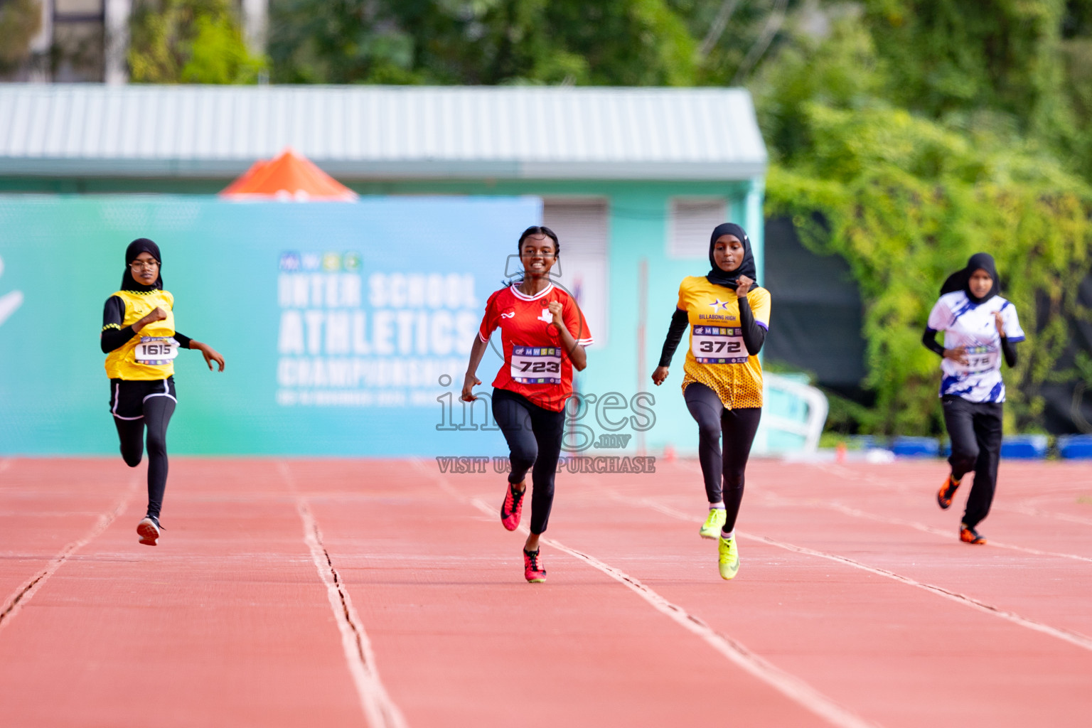 Day 3 of MWSC Interschool Athletics Championships 2024 held in Hulhumale Running Track, Hulhumale, Maldives on Monday, 11th November 2024. 
Photos by: Hassan Simah / Images.mv