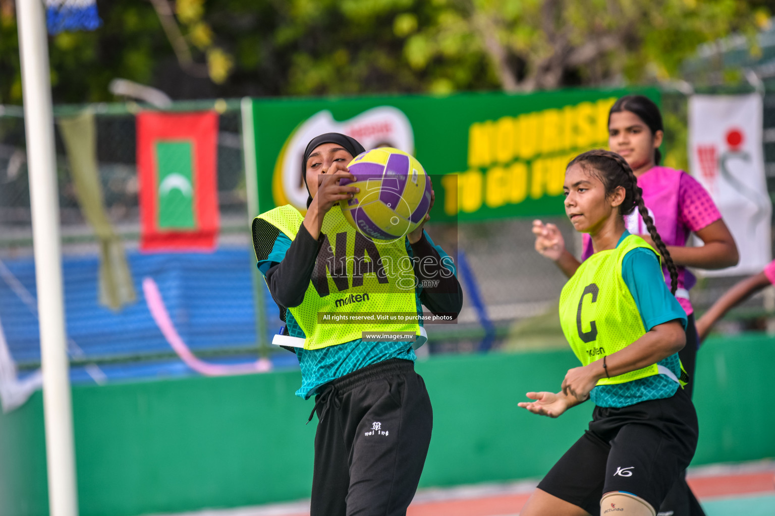 Day 13 of Junior Netball Championship 2022 held in Male', Maldives. Photos by Nausham Waheed