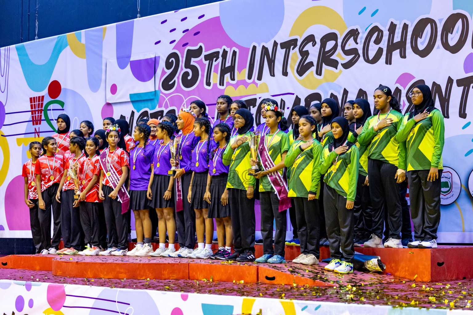 Closing Ceremony of Inter-school Netball Tournament held in Social Center at Male', Maldives on Monday, 26th August 2024. Photos: Hassan Simah / images.mv