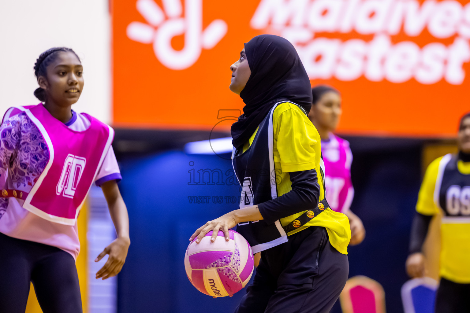 KYRC vs N Sports A in Day 5 of 24th Milo Netball Association Championship held in Social Center at Male', Maldives on Friday, 5th September 2025. Photos: Nausham Waheed / images.mv