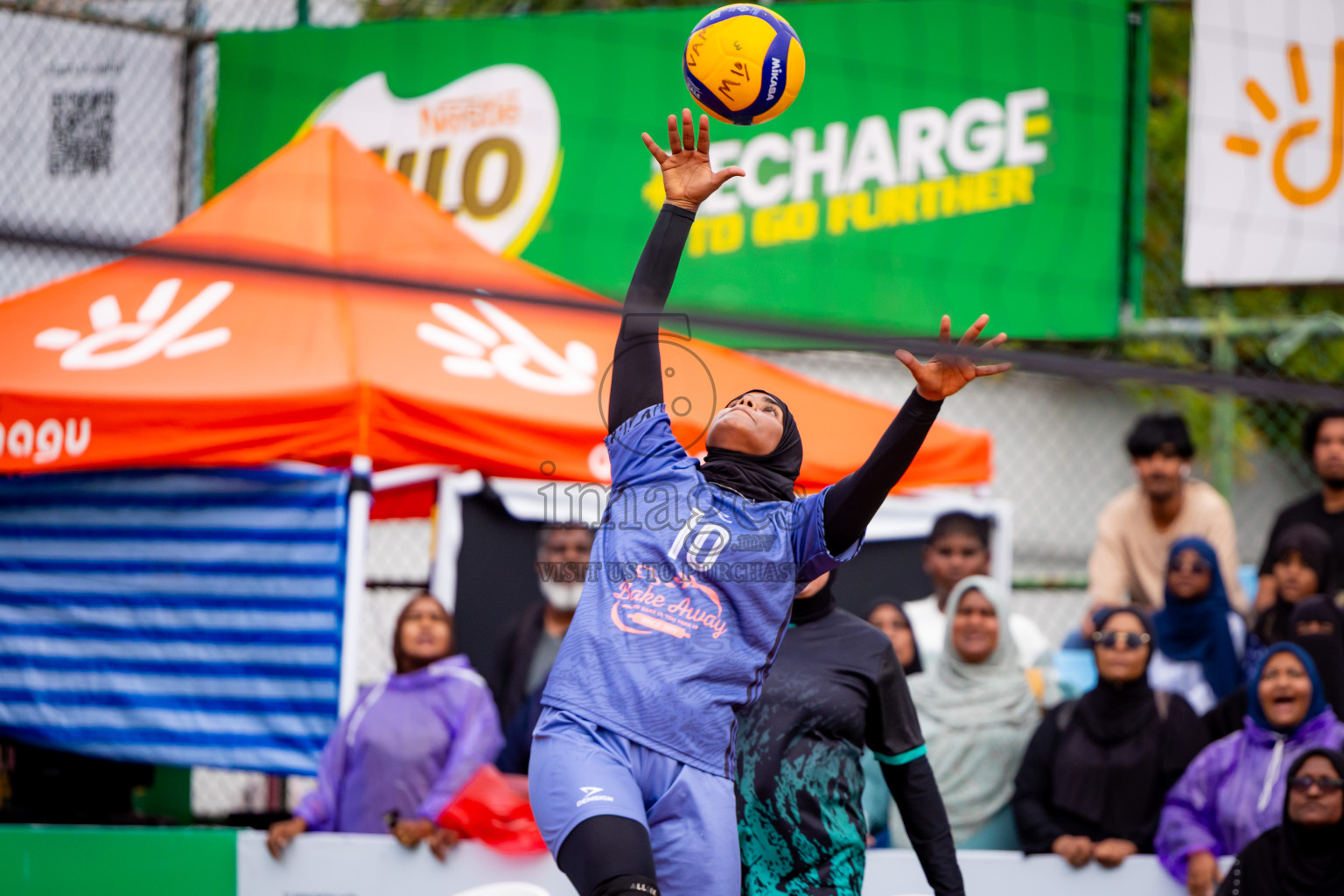 Villingili Z Jamiyya vs Club Volleyball in the Finals of Milo National Junior Volleyball Championship 2025 Woman's Division was held on Sunday, 30th November 2025 at Ekuveni Turf Court Male', Maldives. Photos: Nausham Waheed / images.mv