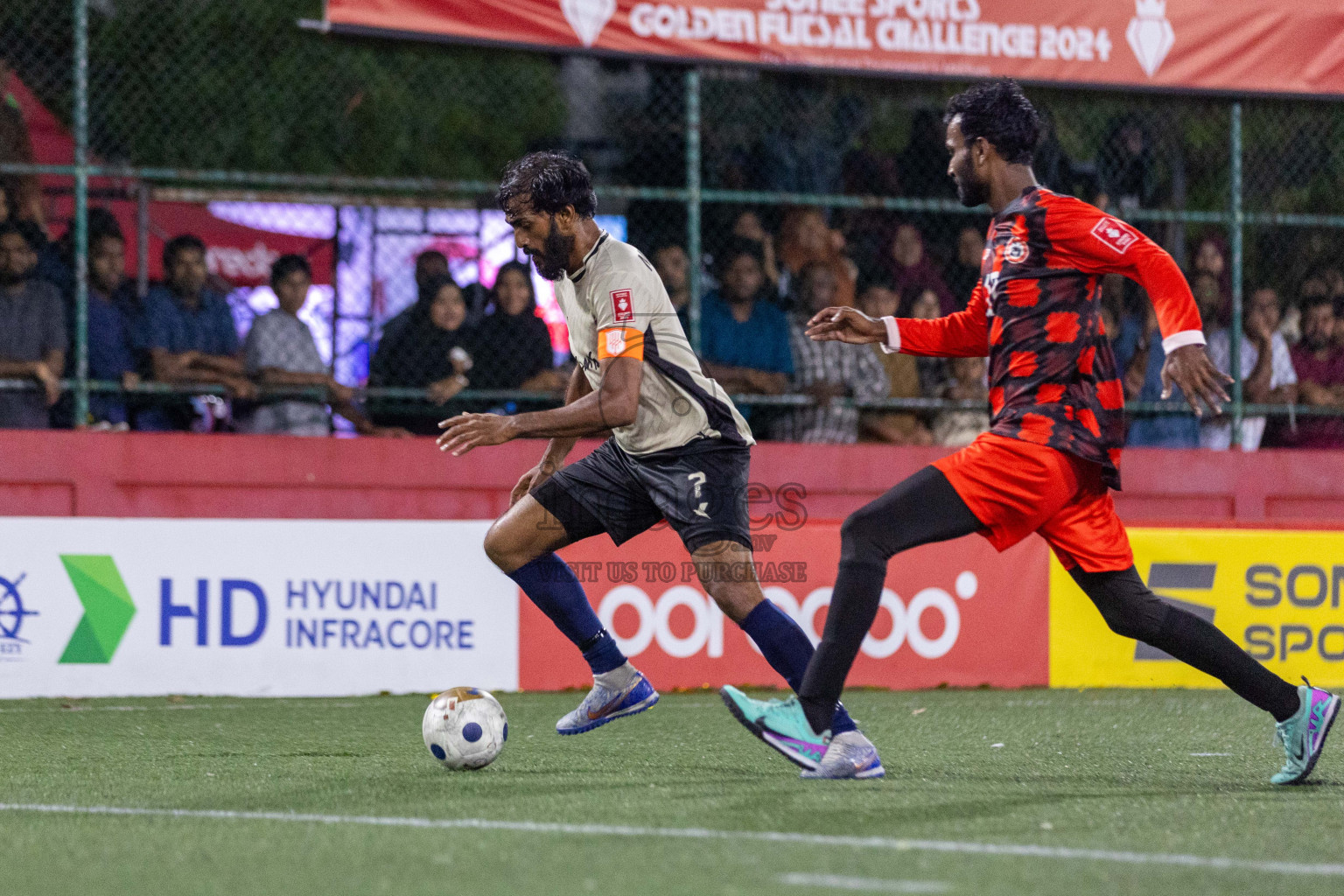 Lh Hinnavaru vs Lh Kurendhoo in Day 21 of Golden Futsal Challenge 2024 was held on Sunday , 4th February 2024 in Hulhumale', Maldives Photos: Nausham Waheed / images.mv