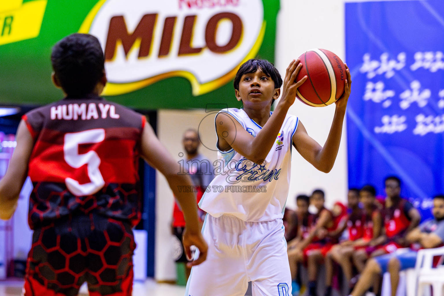 Iskandhar School vs Finland International School in Under 13 Boys Final of Junior Basketball Championship 2024 was held in Social Center, Male', Maldives on Sunday, 15th December 2024. Photos: Nausham Waheed / images.mv