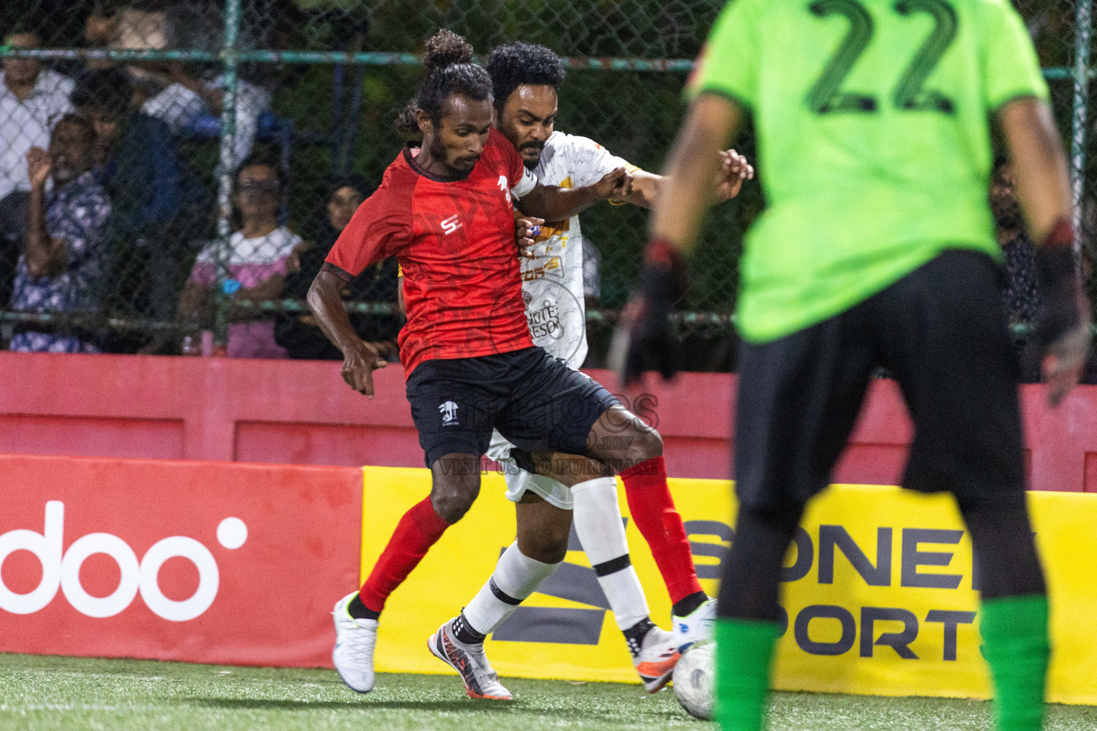 ADh Dhangethi VS ADh Kunburudhoo in Day 12 of Golden Futsal Challenge 2024 was held on Friday, 26th January 2024, in Hulhumale', Maldives Photos: Nausham Waheed / images.mv