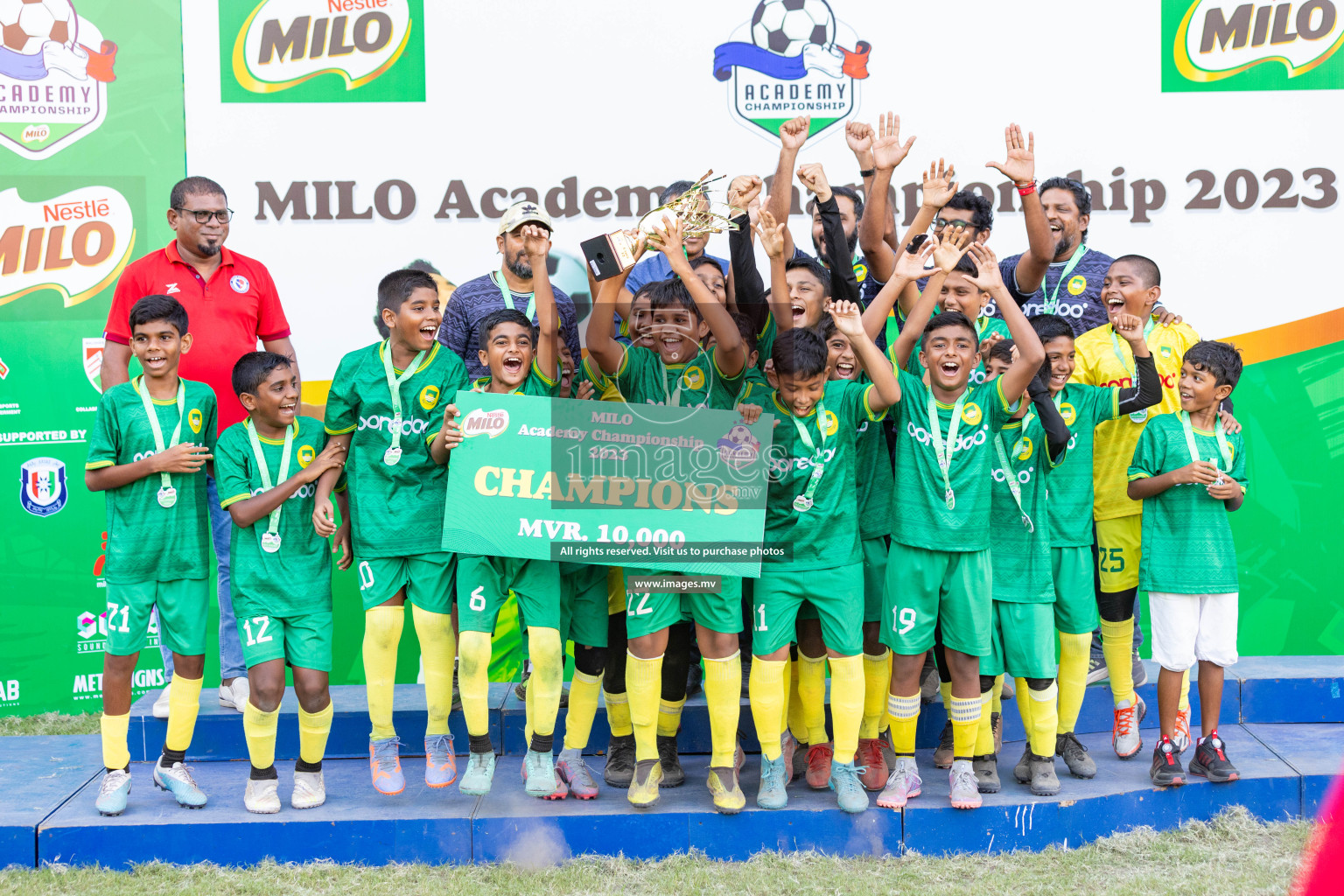 Day 2 of MILO Academy Championship 2023 (U12) was held in Henveiru Football Grounds, Male', Maldives, on Saturday, 19th August 2023. Photos: Nausham Waheedh / images.mv