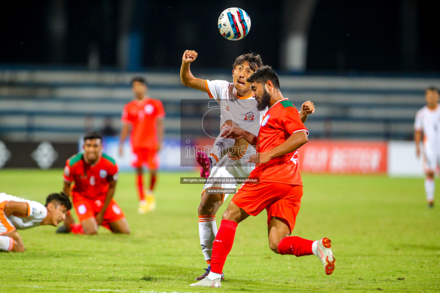 Bhutan vs Bangladesh in SAFF Championship 2023 held in Sree Kanteerava Stadium, Bengaluru, India, on Wednesday, 28th June 2023. Photos: Nausham Waheed, Hassan Simah / images.mv