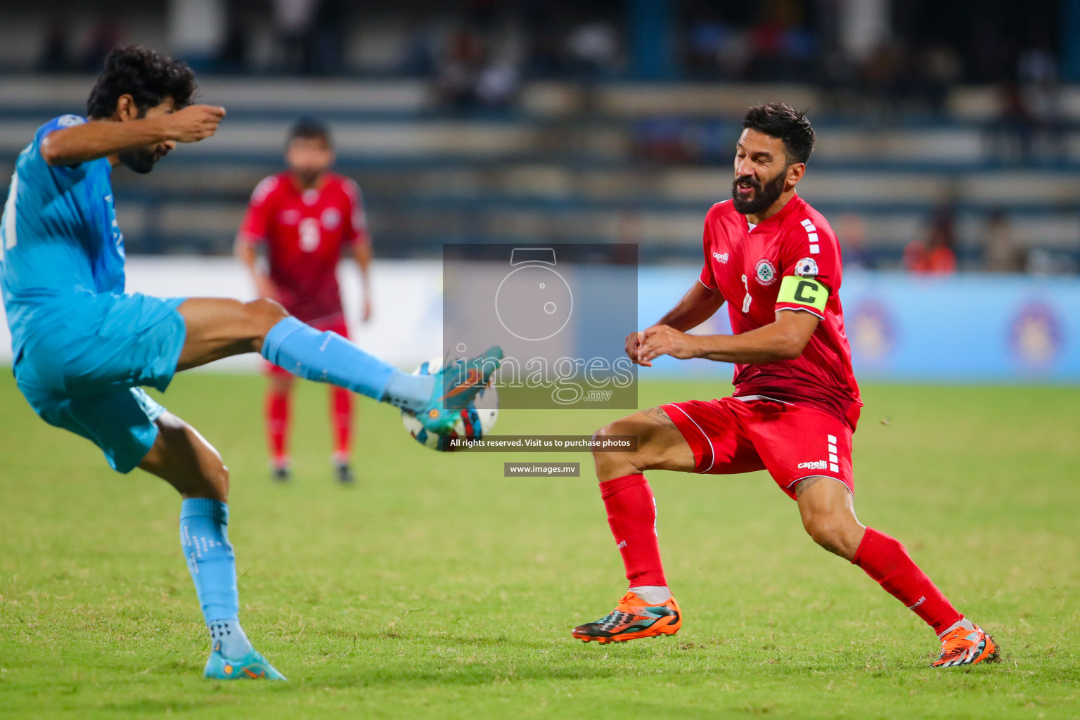 Lebanon vs India in the Semi-final of SAFF Championship 2023 held in Sree Kanteerava Stadium, Bengaluru, India, on Saturday, 1st July 2023. Photos: Nausham Waheed, Hassan Simah / images.mv