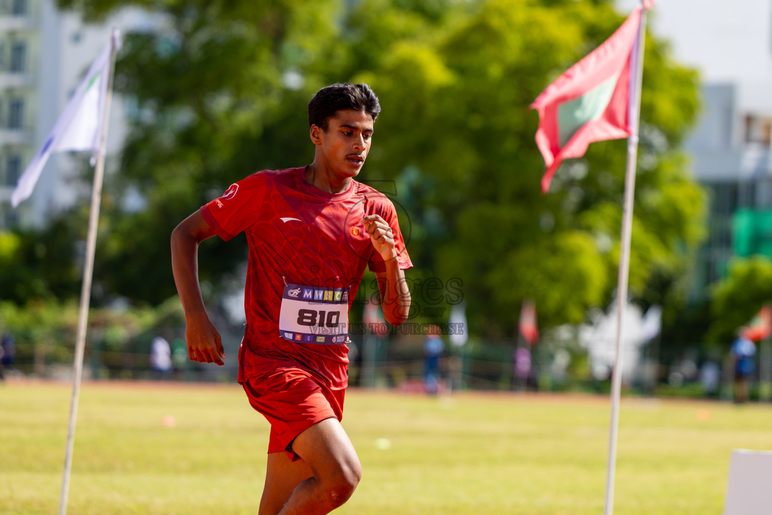 Day 2 of MWSC Interschool Athletics Championships 2024 held in Hulhumale Running Track, Hulhumale, Maldives on Sunday, 10th November 2024. 
Photos by:  Hassan Simah / Images.mv