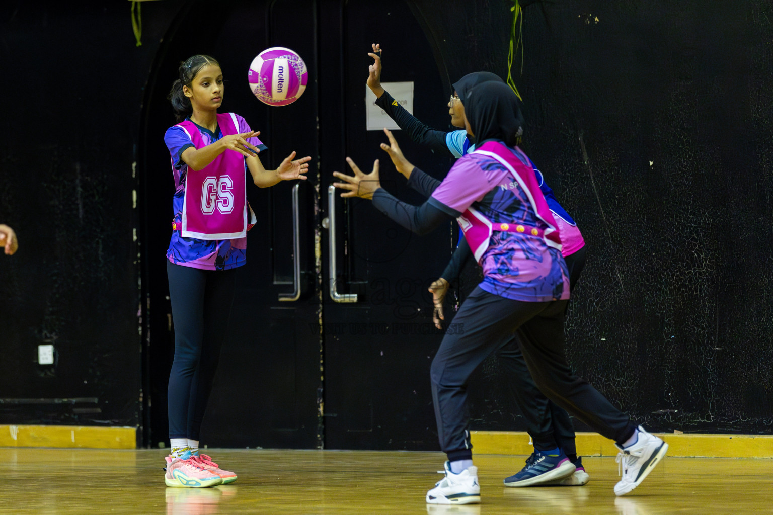 N Sports Academy A vs Young Netballers B in Day 1 of 3rd Junior Championship - Netball association of Maldives, held at Social Center on 19th January 2025 . Photos by Shuu Abdul Sattar