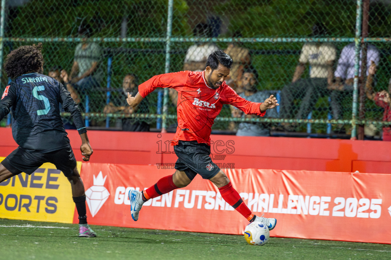 Sh Maroshi vs Sh Feydhoo in Day 11 of Golden Futsal Challenge 2025 was held on Wednesday, 15th January 2025, in Hulhumale', Maldives Photos: Mohamed Mahfooz Moosa / images.mv