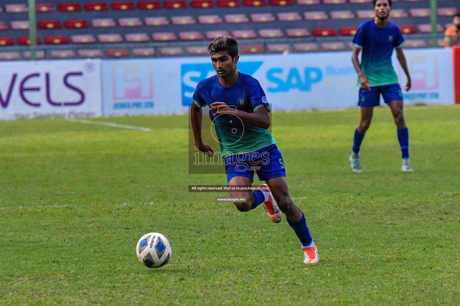 Super United Sports vs Buru Sports Club in Dhivehi Premier League Qualification 22 on 24th Aug 2022, held in National Football Stadium, Male', Maldives Photos: Nausham Waheed / Images.mv