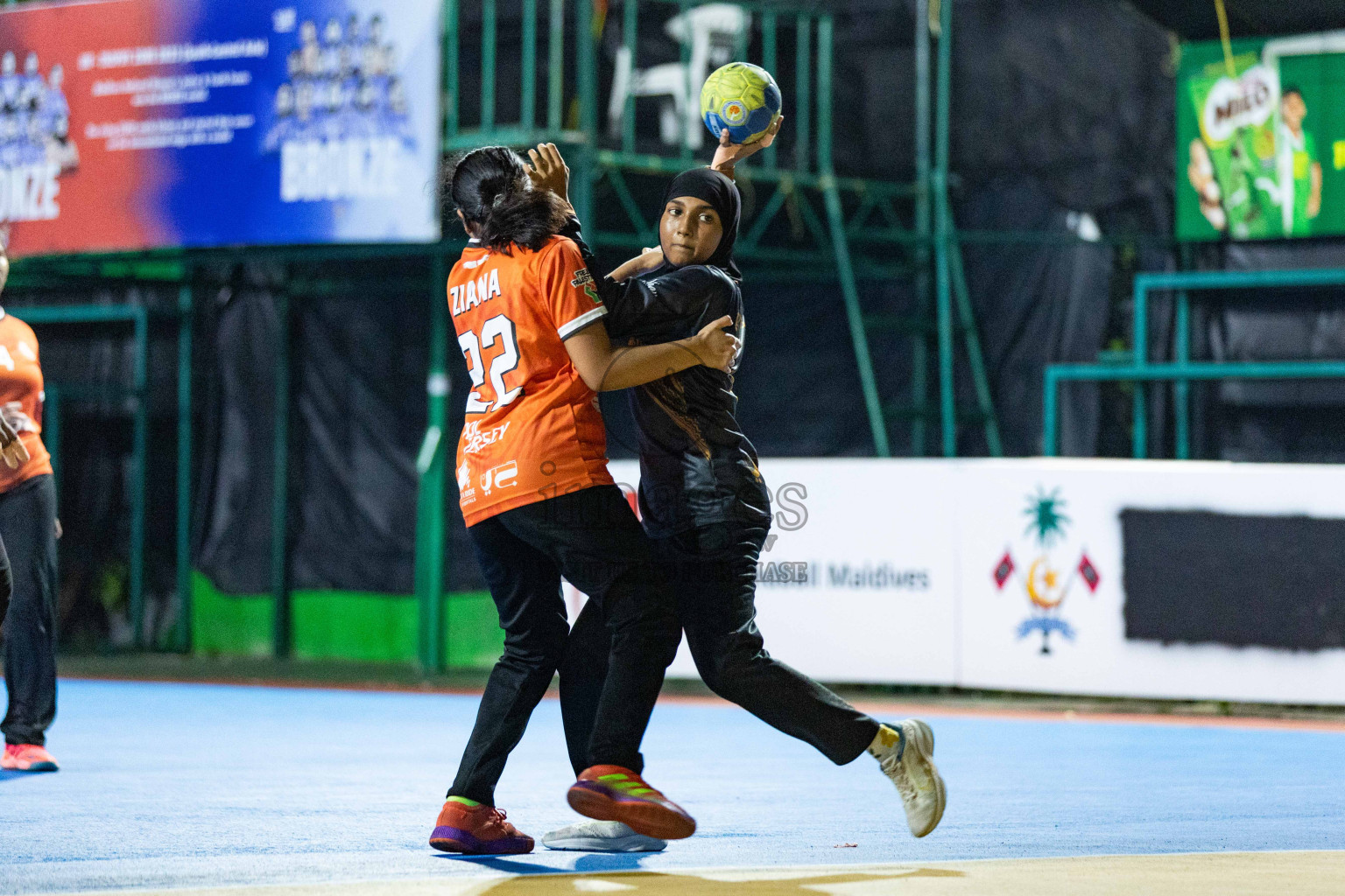 Day 16 of 10th National Handball Tournament 2023, held in Handball ground, Male', Maldives on Wednesday, 13th December 2023 Photos: Nausham Waheed/ Images.mv