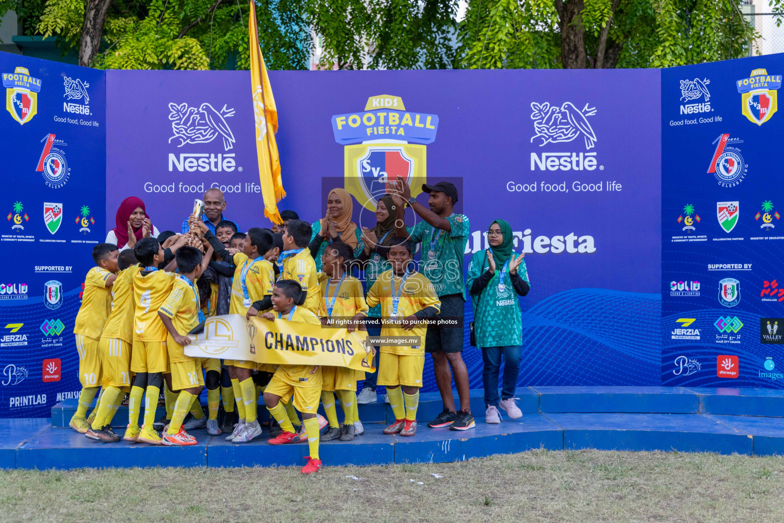 Day 4 of Nestle Kids Football Fiesta, held in Henveyru Football Stadium, Male', Maldives on Saturday, 14th October 2023
Photos: Ismail Thoriq / images.mv