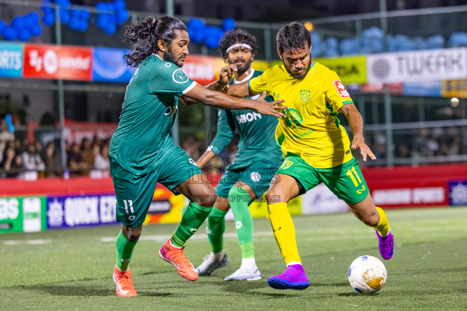 Dhandimagu vs GDh Vaadhoo in Zone Round on Day 28 of Golden Futsal Challenge 2025 was held on Saturday , 1st February 2025, in Hulhumale', Maldives. Photos: Ismail Thoriq / images.mv