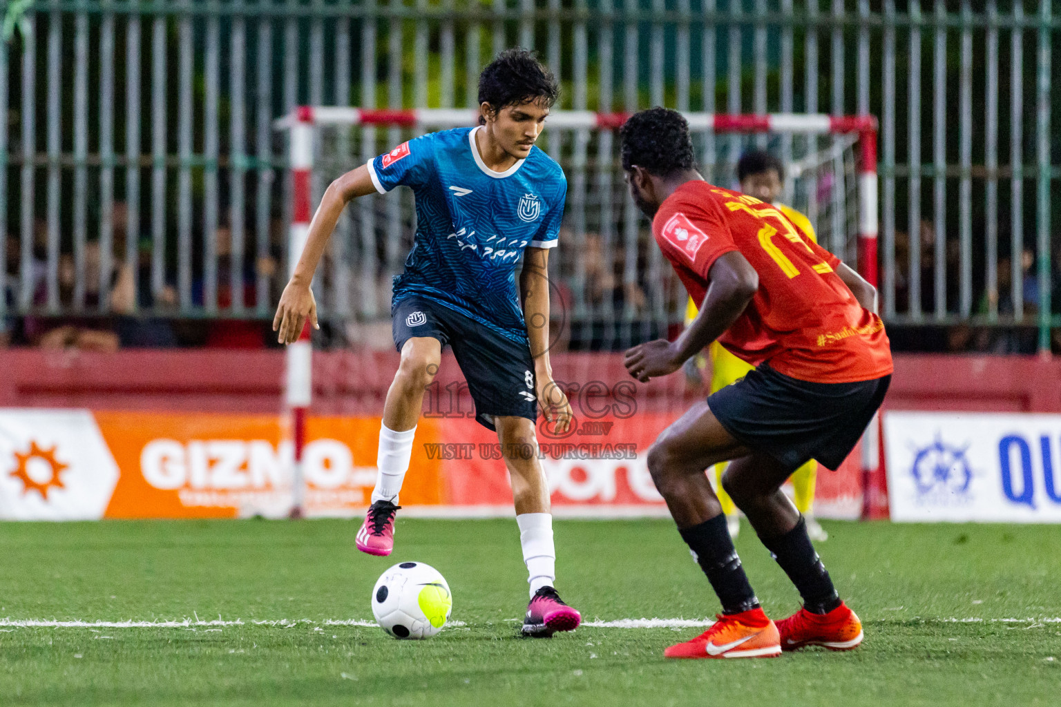 HDh Naivaadhoo vs HDh Nolhivaran in Day 23 of Golden Futsal Challenge 2024 was held on Tuesday , 6th February 2024 in Hulhumale', Maldives Photos: Nausham Waheed / images.mv