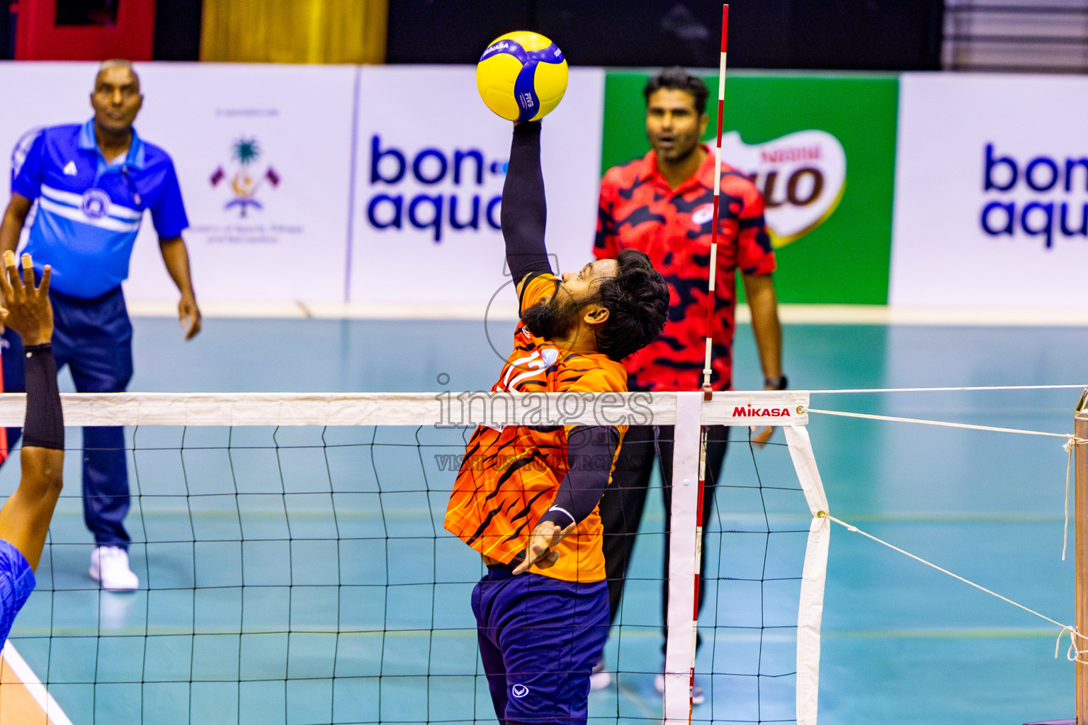 Sports Club City vs Police Club in Day 3 of MILO VAM Cup 2024 Men's Division was held in Social Center Indoor Hall on Wednesday, 30th October 2024. Photos: Nausham Waheed / images.mv