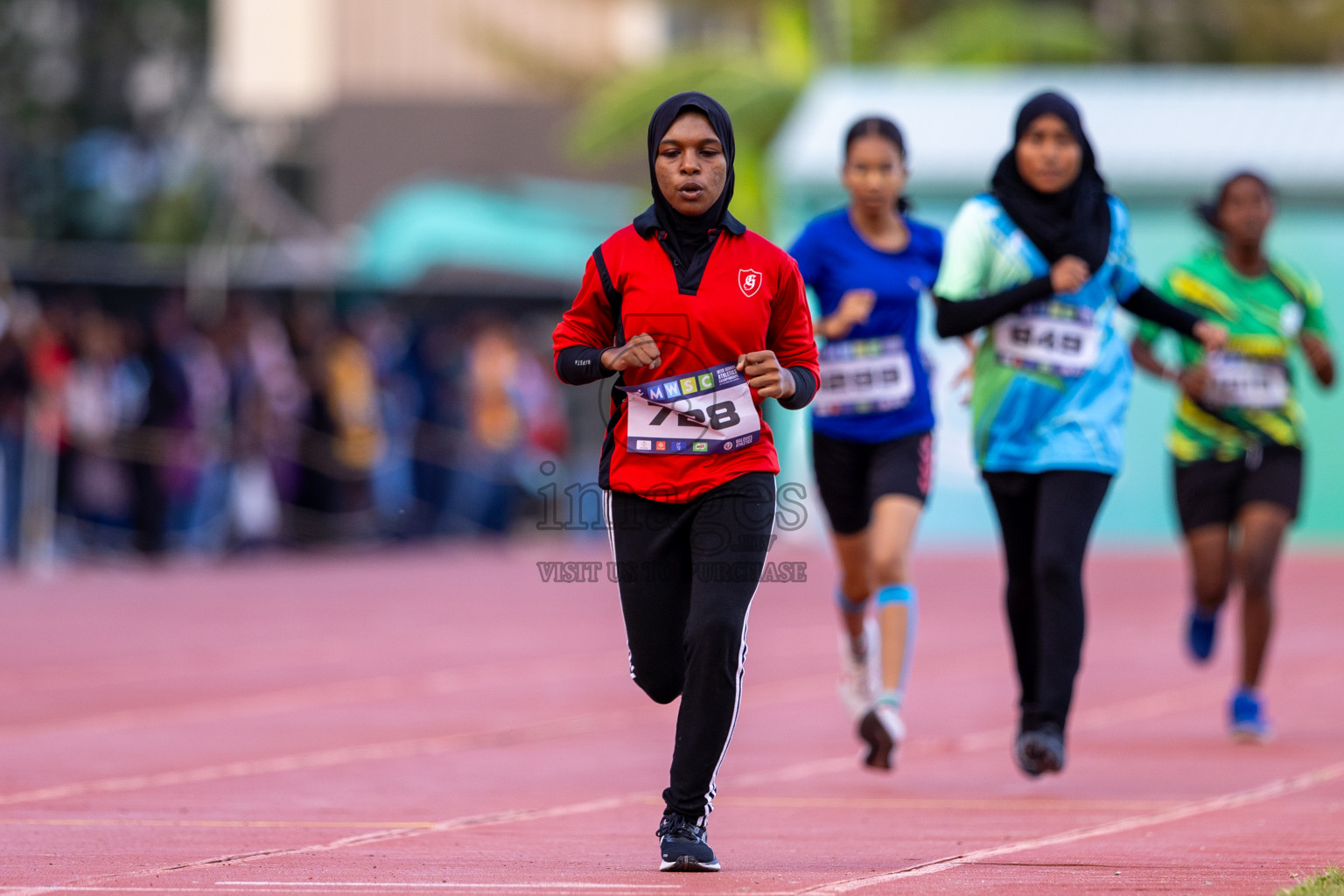 Day 2 of MWSC Interschool Athletics Championships 2024 held in Hulhumale Running Track, Hulhumale, Maldives on Sunday, 10th November 2024. Photos by: Ismail Thoriq / Images.mv