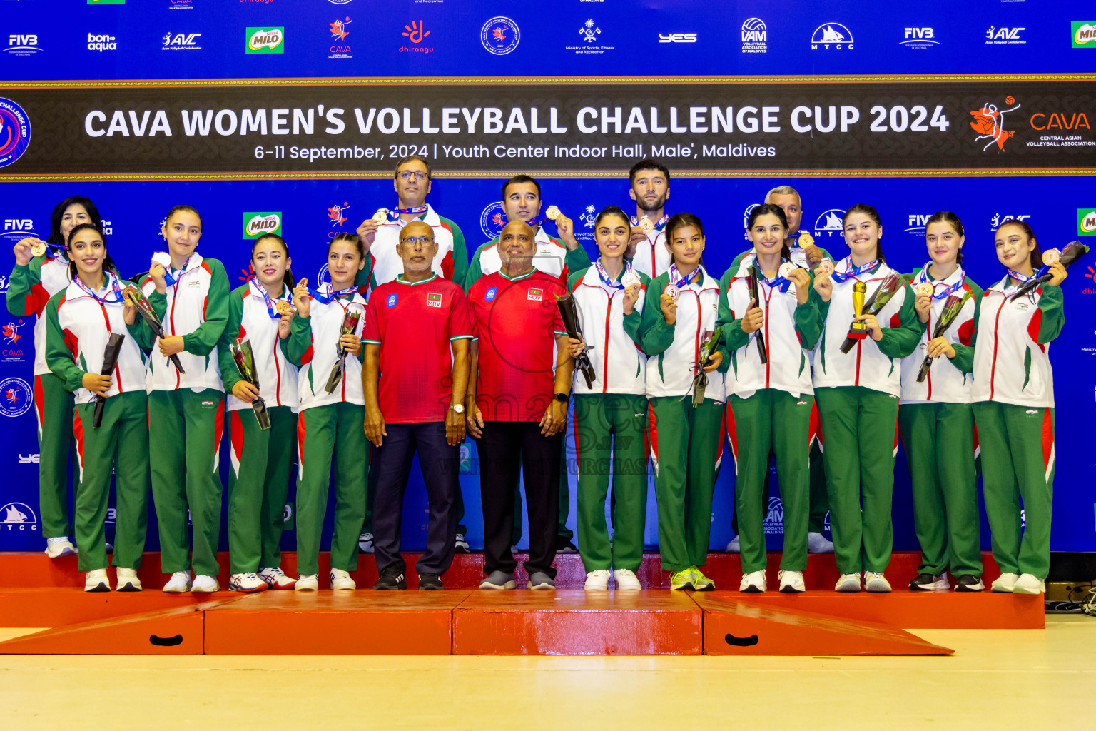 Final of CAVA Woman's Volleyball Challenge Cup 2024 was held in Social Center, Male', Maldives on Wednesday, 11th September 2024. Photos: Nausham Waheed / images.mv