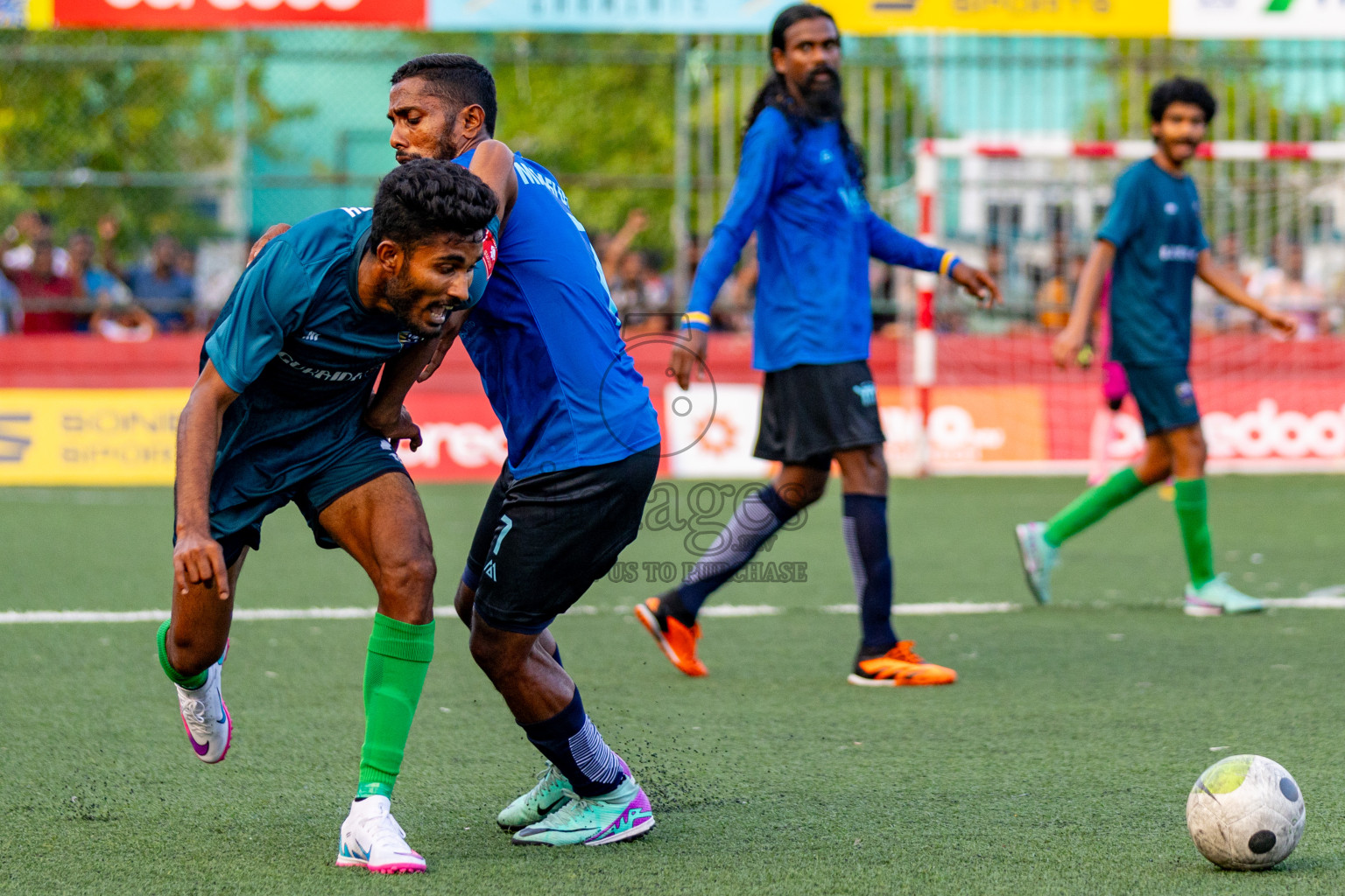 K. Maafushi vs K. Guraidhoo in Day 19 of Golden Futsal Challenge 2024 was held on Friday, 2nd February 2024 in Hulhumale', Maldives 
Photos: Hassan Simah / images.mv