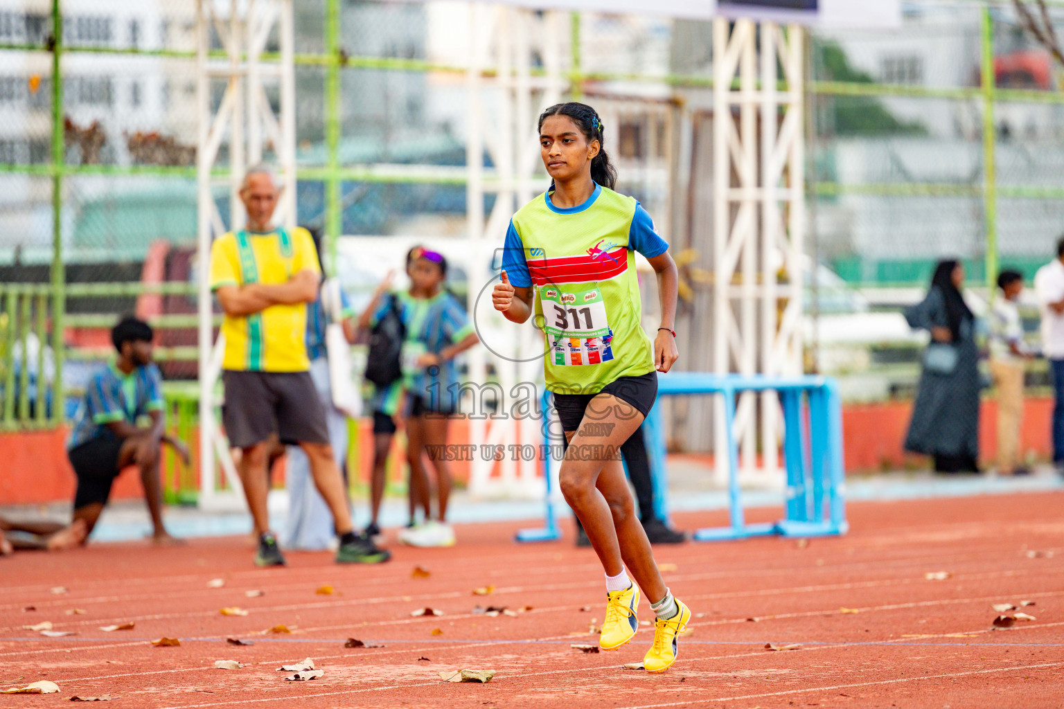 Day 2 of 12th Milo Association Championships was held in Ekuveni Track at Male', Maldives on Friday, 25th April 2025. Photos: Hassan Simah / images.mv