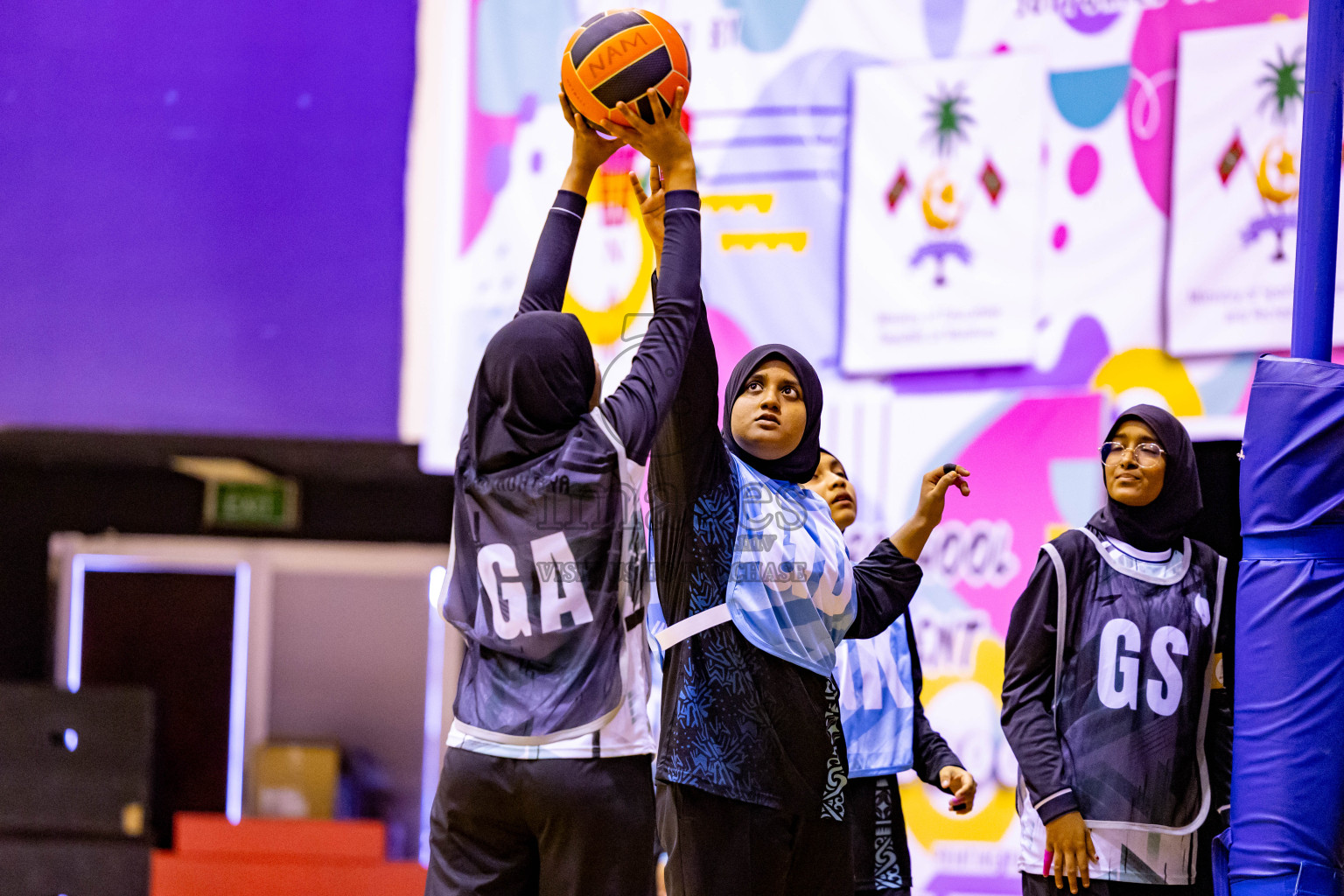 Day 12 of 25th Inter-School Netball Tournament was held in Social Center at Male', Maldives on Thursday, 22nd August 2024. Photos: Nausham Waheed / images.mv