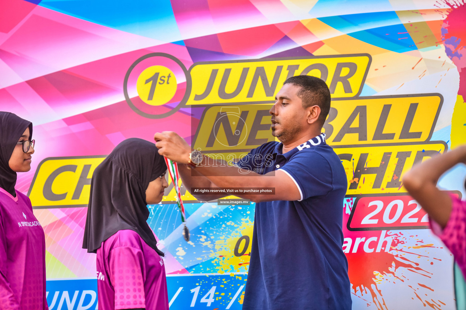 Final of Junior Netball Championship 2022 held in Male', Maldives on 19th March 2022. Photos by Nausham Waheed