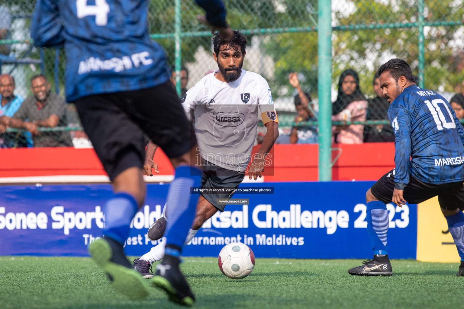 SH. Maroshi vs SH. Kanditheem in Day 7 of Golden Futsal Challenge 2023 on 11 February 2023 in Hulhumale, Male, Maldives