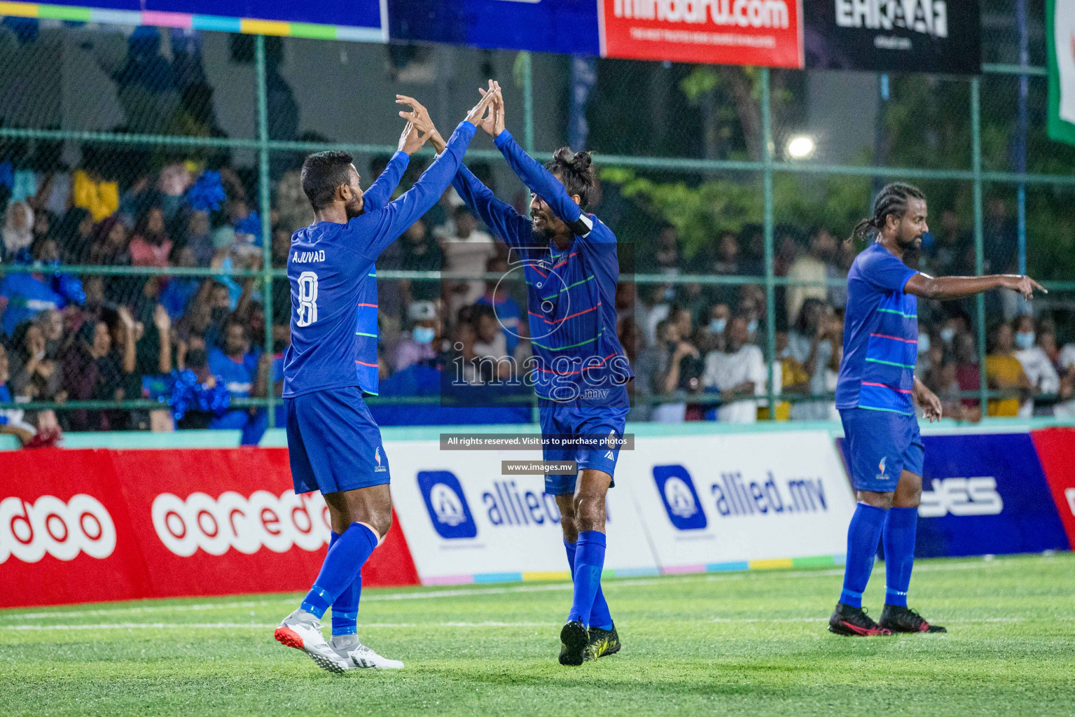 STO RC Vs Team Fenaka in the Quarter Finals of Club Maldives 2021 held in Hulhumale, Maldives on 13 December 2021. Photos: Shu Abdul Sattar / images.mv