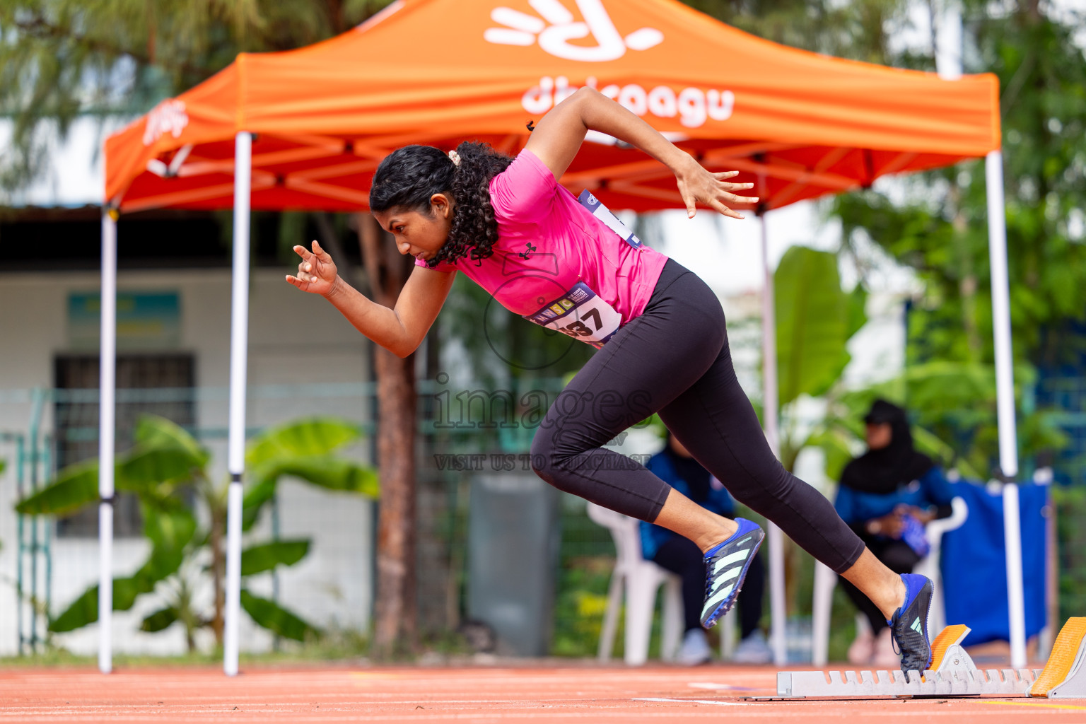 Day 2 of MWSC Interschool Athletics Championships 2024 held in Hulhumale Running Track, Hulhumale, Maldives on Sunday, 10th November 2024. 
Photos by:  Hassan Simah / Images.mv