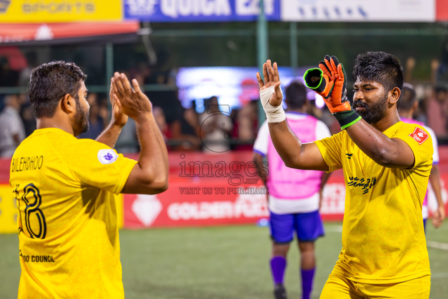 F Dharanboodhoo vs F Bilehdhoo in Day 24 of Golden Futsal Challenge 2024 was held on Wednesday , 7th February 2024 in Hulhumale', Maldives
Photos: Ismail Thoriq / images.mv