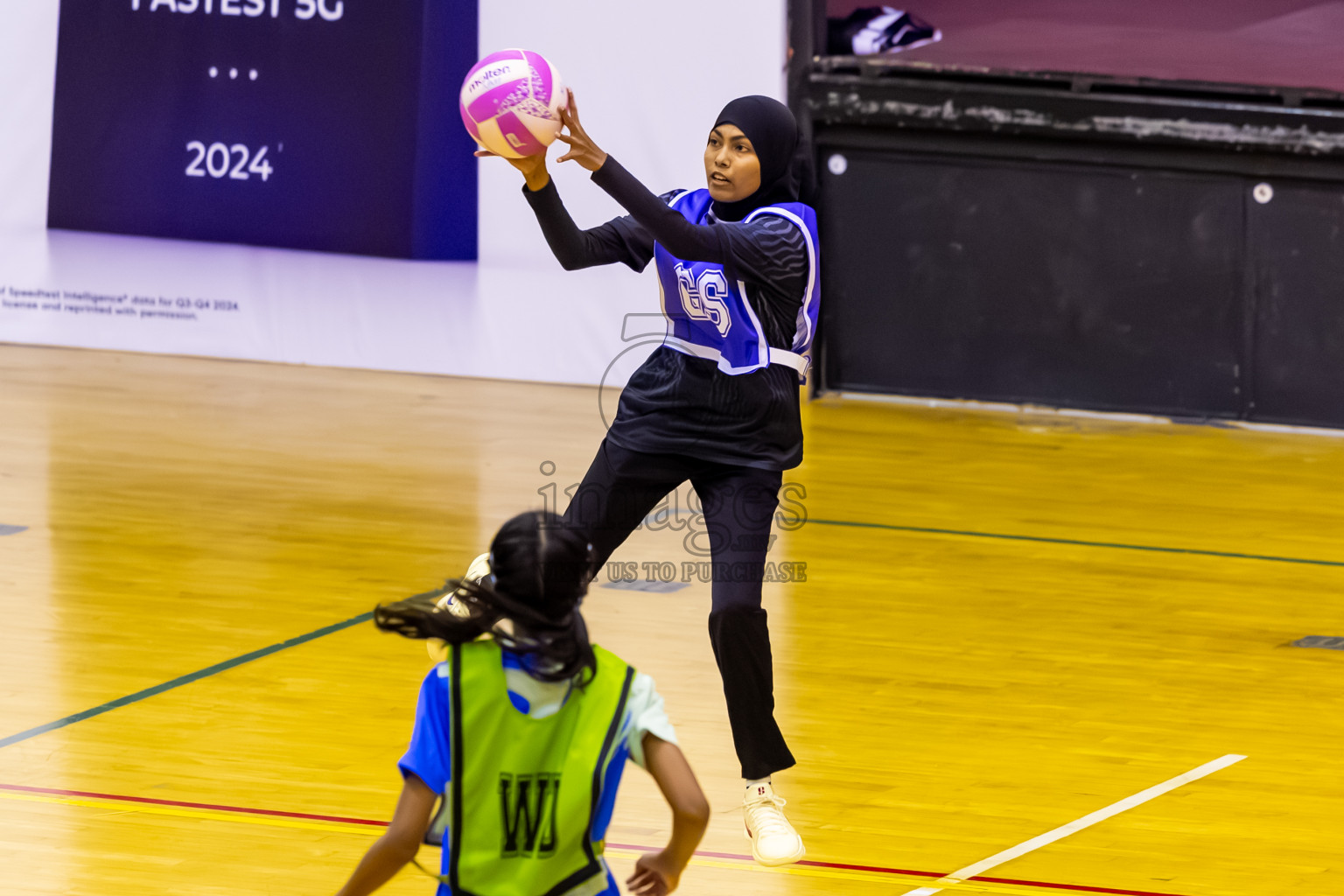United Unity SV vs SC Shinning Star in Day 2 of 24th Milo Netball Association Championship held in Social Center at Male', Maldives on Tuesday, 2nd September 2025. Photos: Nausham Waheed / images.mv