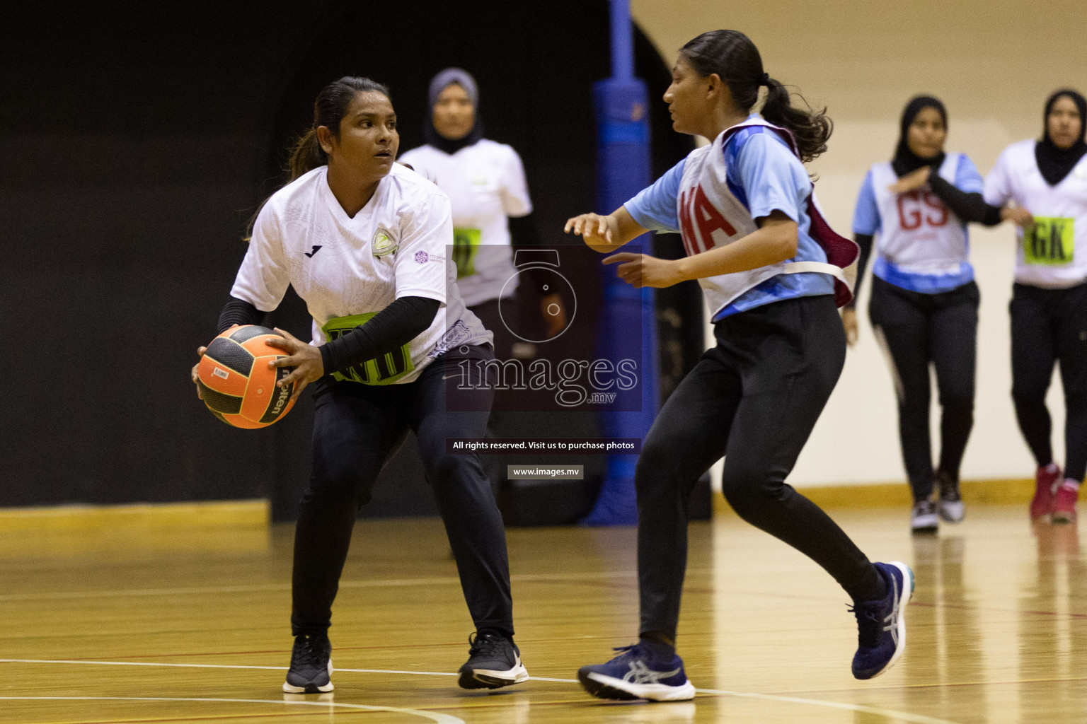 Club Green Streets vs Mahibadhoo in the Milo National Netball Tournament 2022 on 20 July 2022, held in Social Center, Male', Maldives. Photographer: Shuu / Images.mv