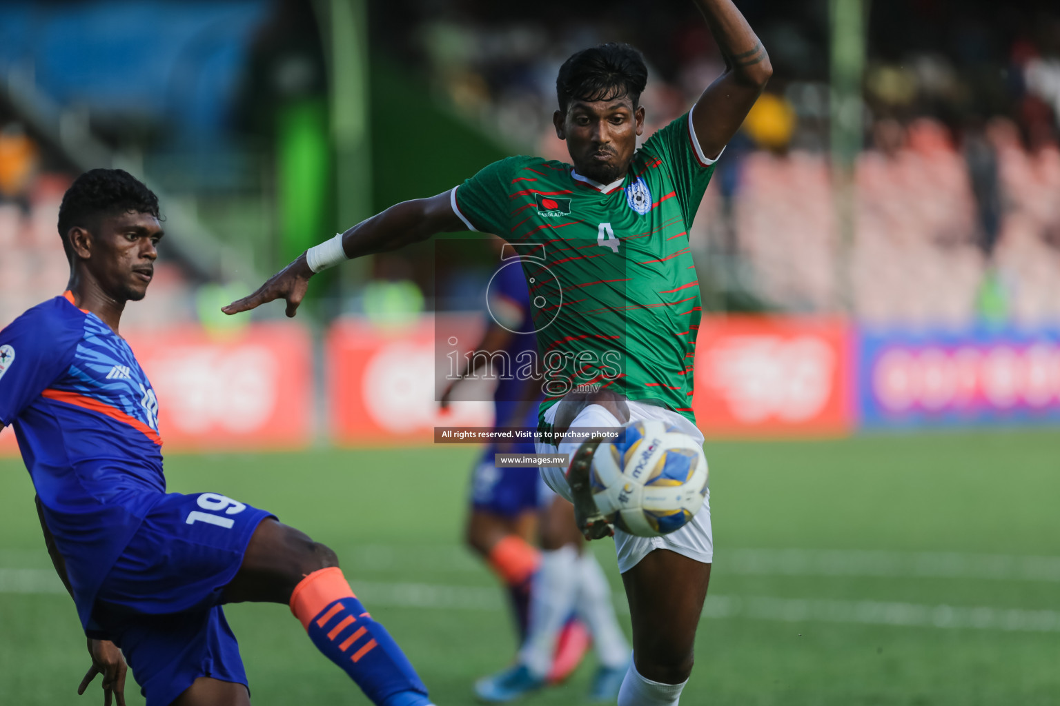 Bangladesh vs India in SAFF Championship 2021 held on 1st October 2021 in Galolhu National Stadium, Male', Maldives