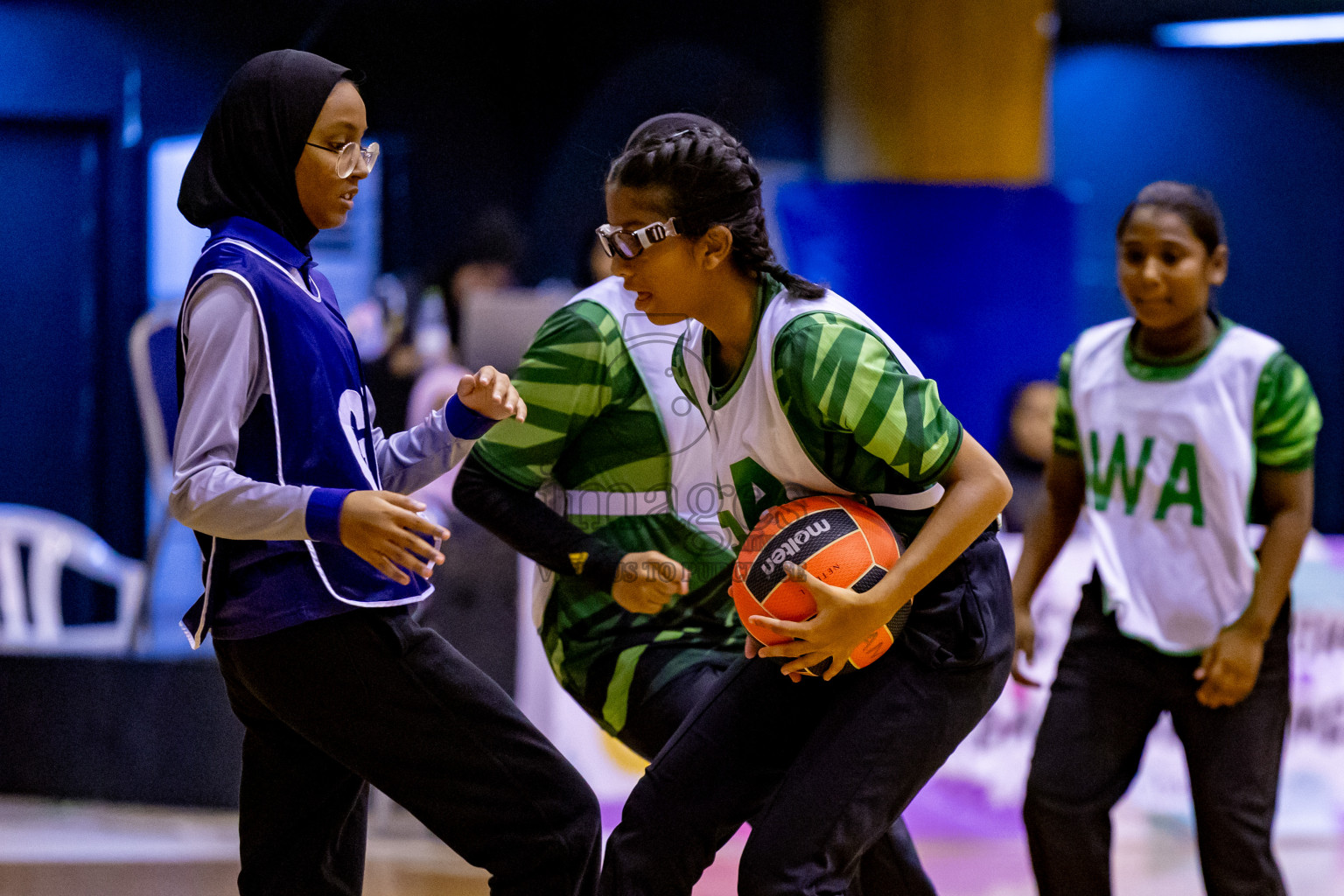 Day 13 of 25th Inter-School Netball Tournament was held in Social Center at Male', Maldives on Saturday, 24th August 2024. Photos: Hassan Simah / images.mv