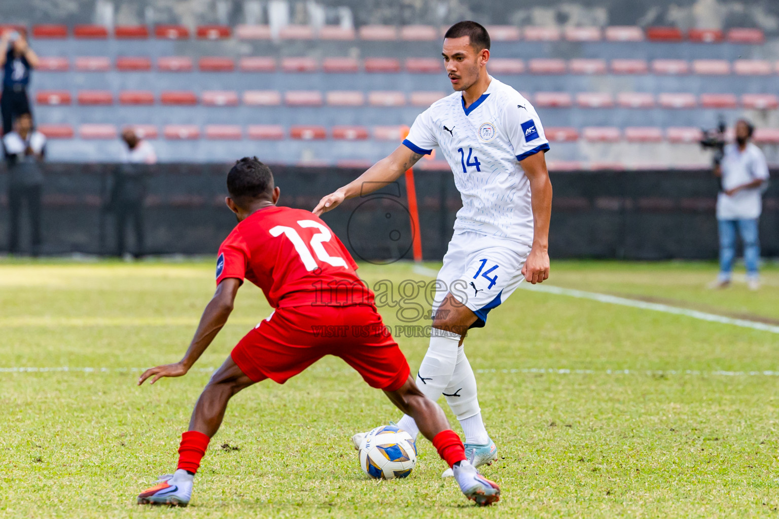 Maldives vs Philippines in AFC Asian Cup Qualifies held in National Football Stadium, Male', Maldives on Tuesday, 18th November 2025. Photos: Nausham Waheed / Images.mv