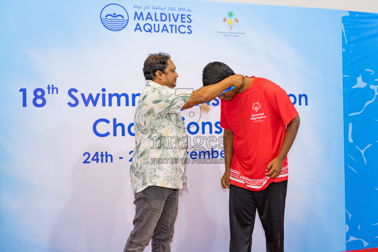 18th Swimming Association Championship 2025, Closing Ceremony was held on Saturday, 29th November 2025 at Swimming Track Hulhumale', Maldives. Photos: Areef Adam / images.mv