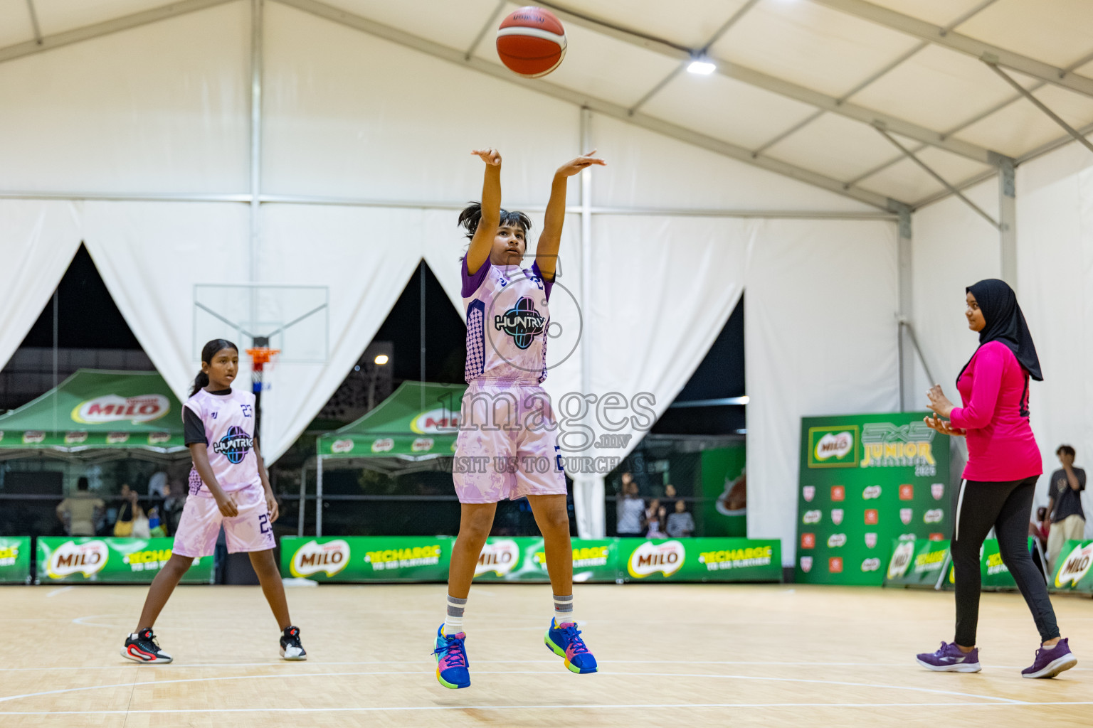 Milo 5 x 5 Junior Challenge 2025 - Basketball tournament held in Basketball Training Center, Male', Maldives on Thursday, 09th October 2025. 
Photo by: Hassan Simah / Images.mv