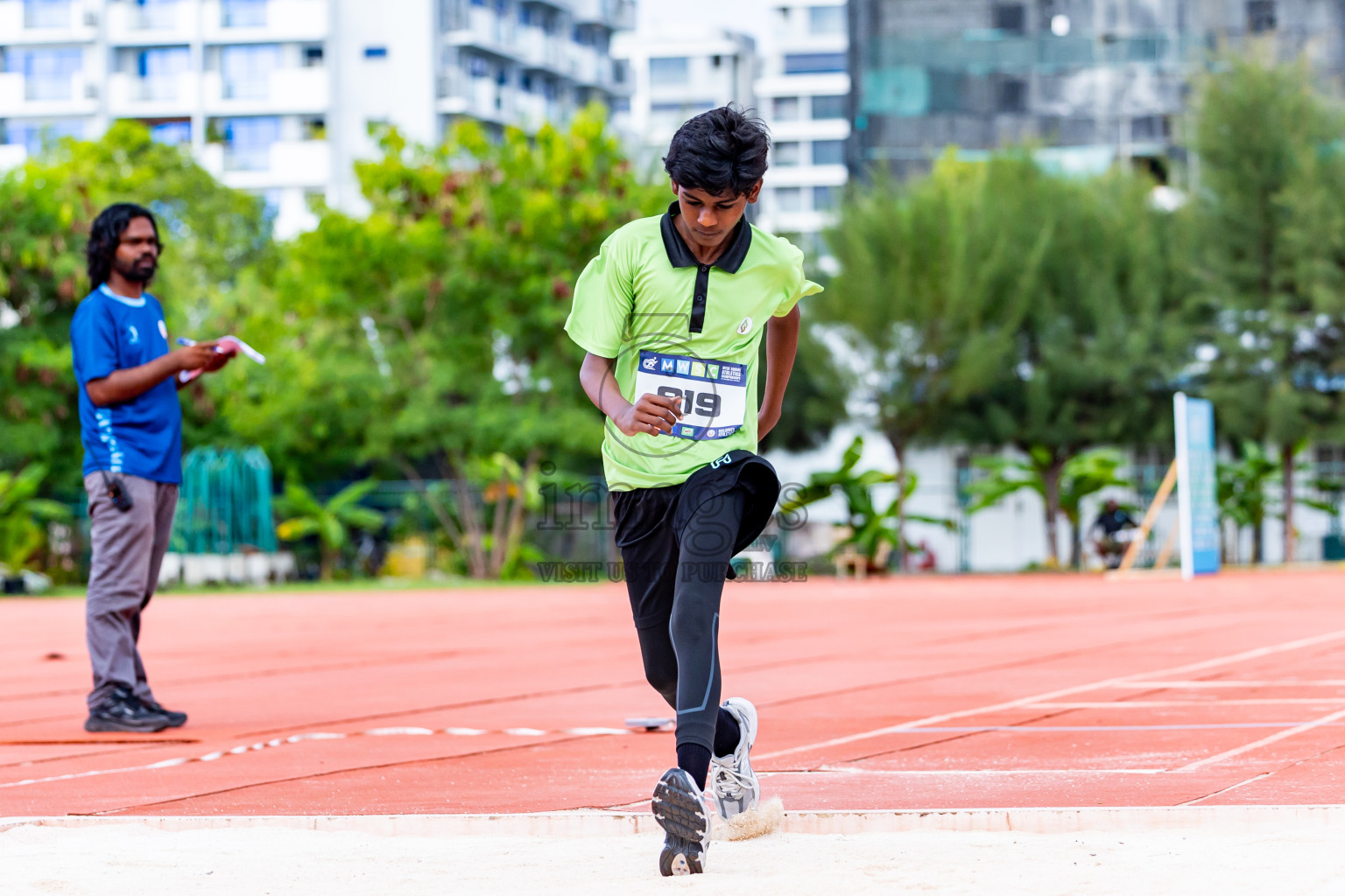 Day 3 of MWSC Interschool Athletics Championships 2024 held in Hulhumale Running Track, Hulhumale, Maldives on Monday, 11th November 2024. Photos by:  Nausham Waheed / Images.mv