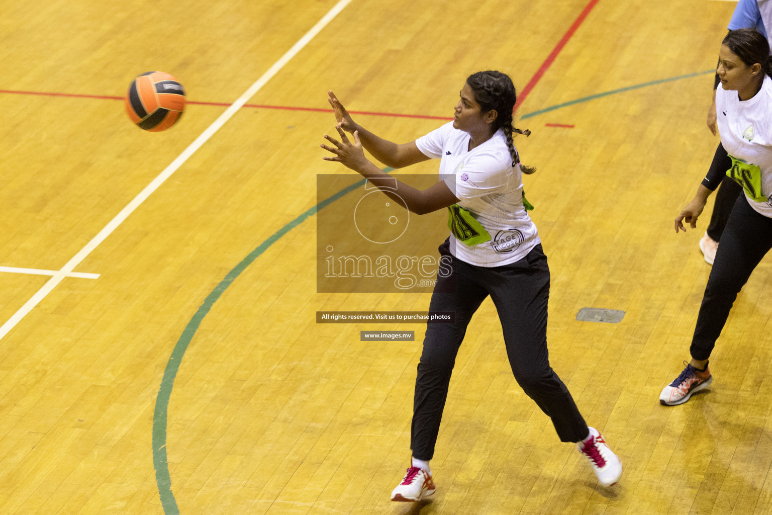 Club Green Streets vs Mahibadhoo in the Milo National Netball Tournament 2022 on 20 July 2022, held in Social Center, Male', Maldives. Photographer: Shuu / Images.mv