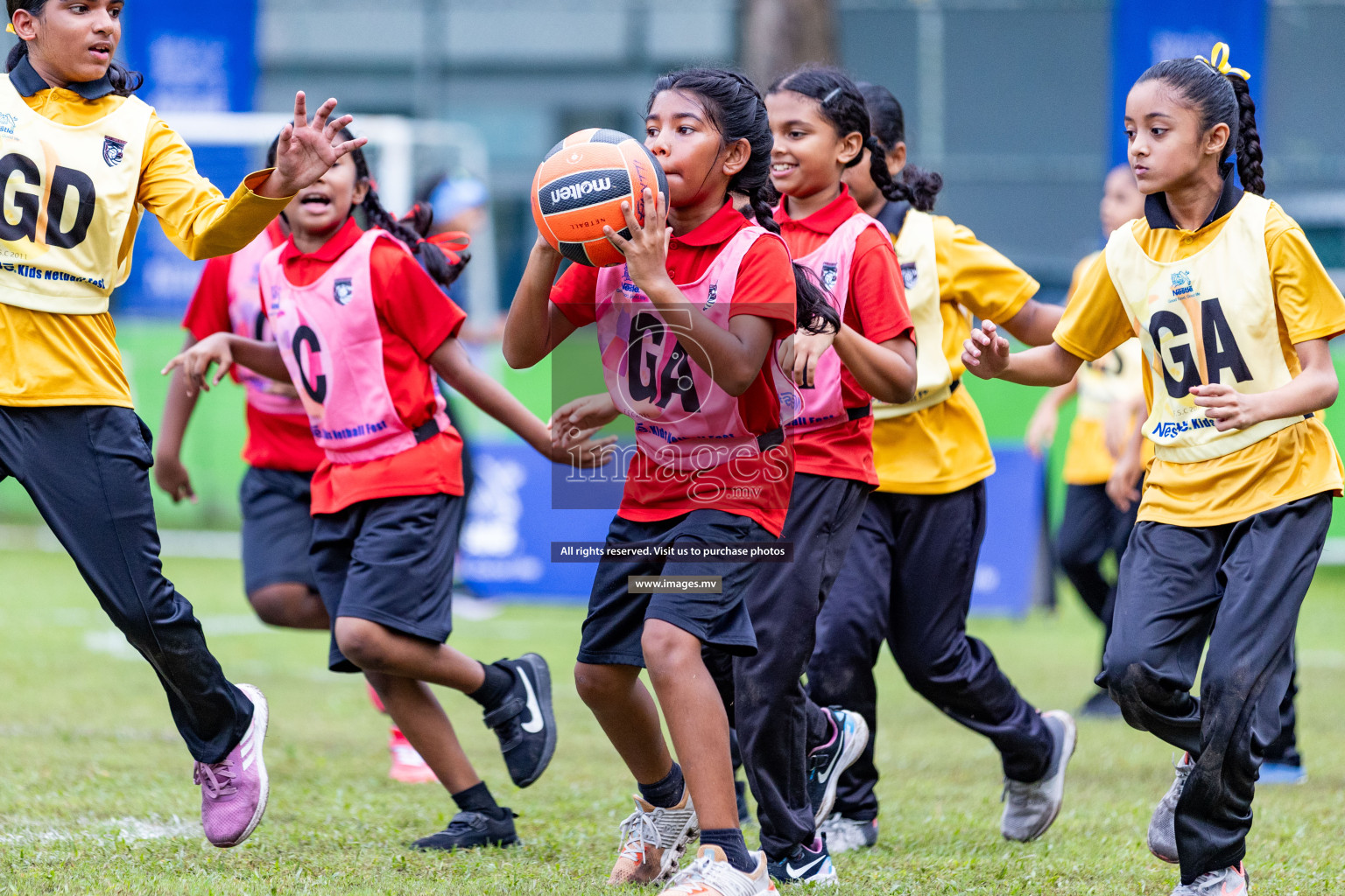 Day 1 of Nestle' Kids Netball Fiesta 2023 held in Henveyru Stadium, Male', Maldives on Thursday, 30th November 2023. Photos by Nausham Waheed / Images.mv